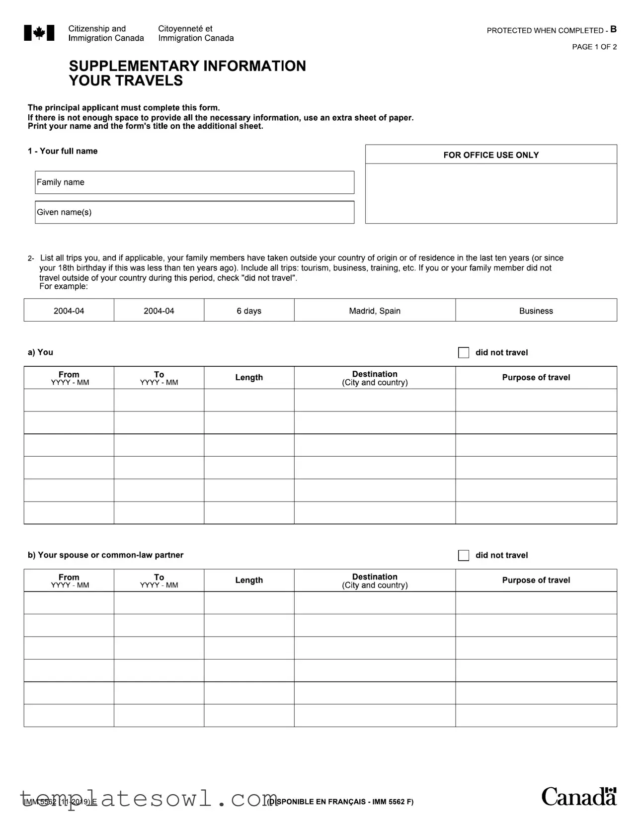 Fill Out Your Imm 5562 Form