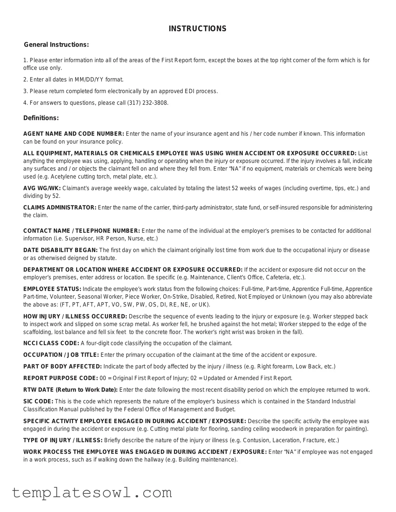Fill Out Your Indiana State 34401 Form