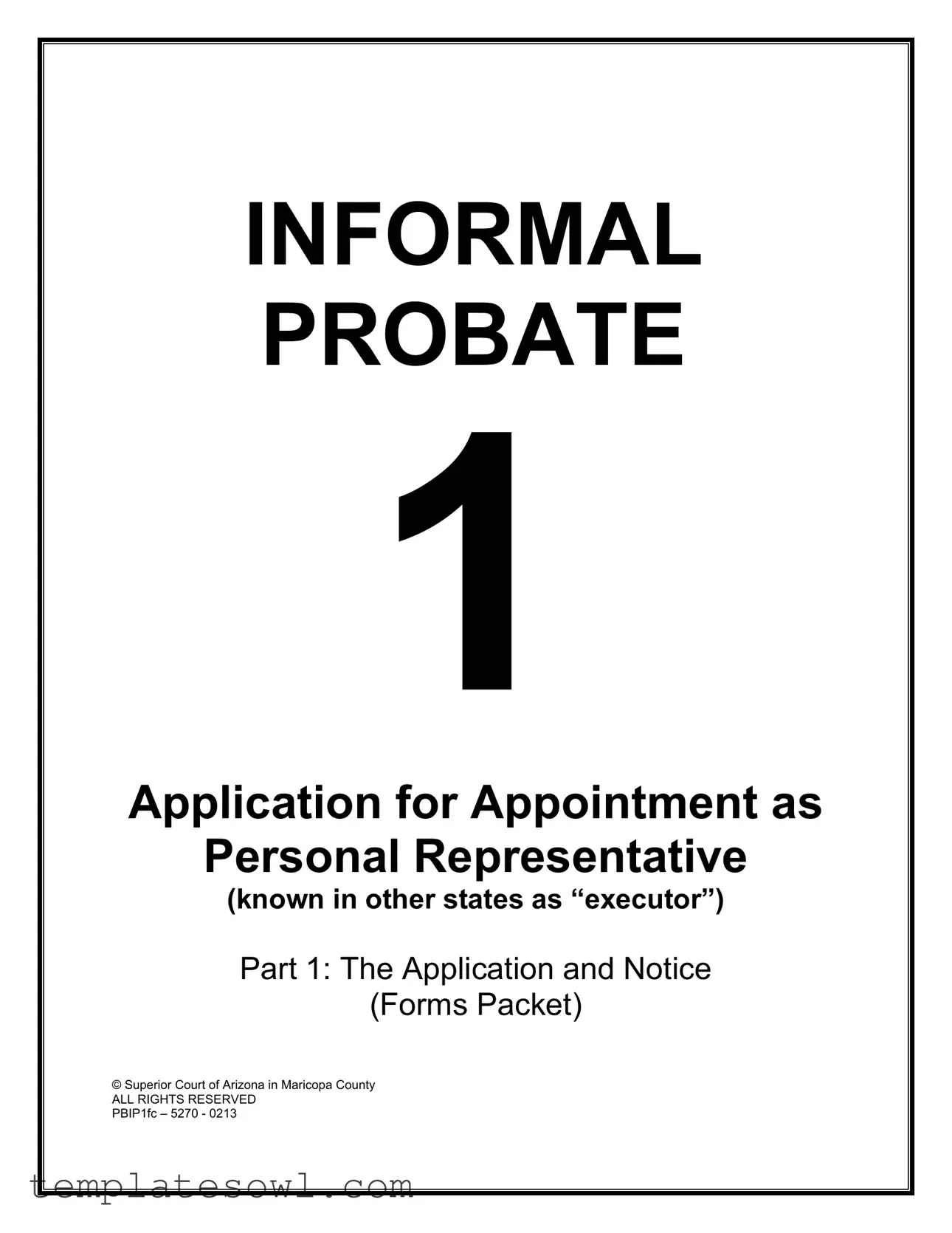 Fill Out Your Informal Probate Form