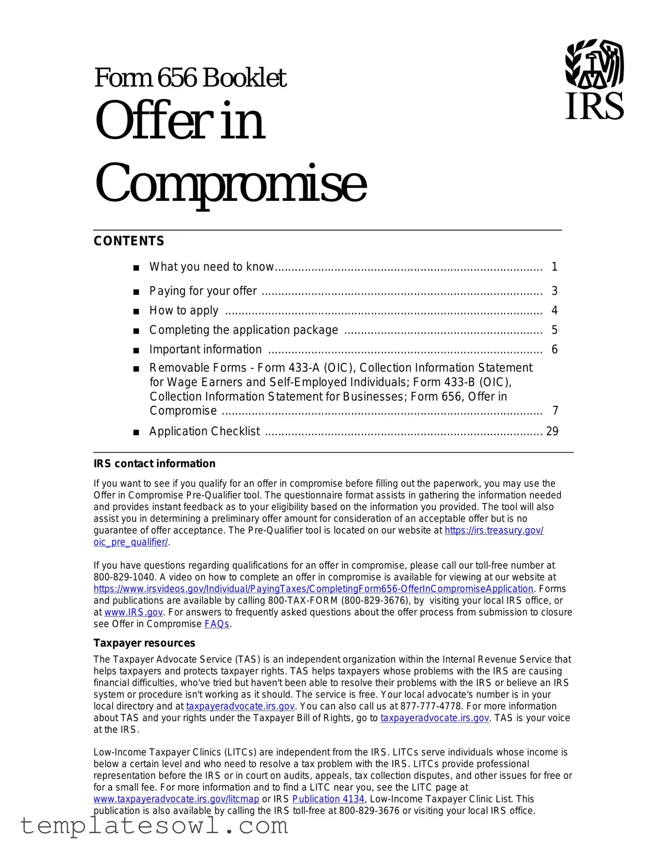 Fill Out Your Irs 656 Form