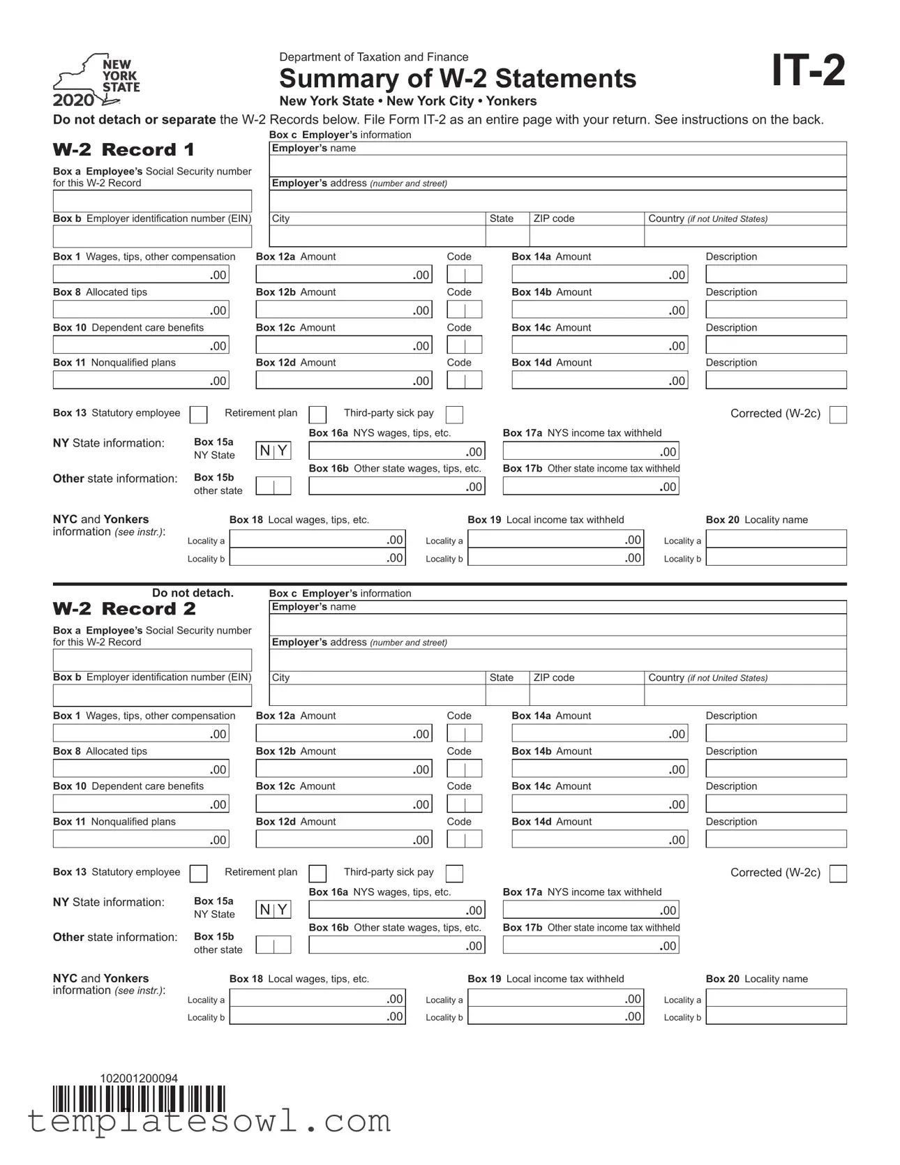 Fill Out Your It 2 Form