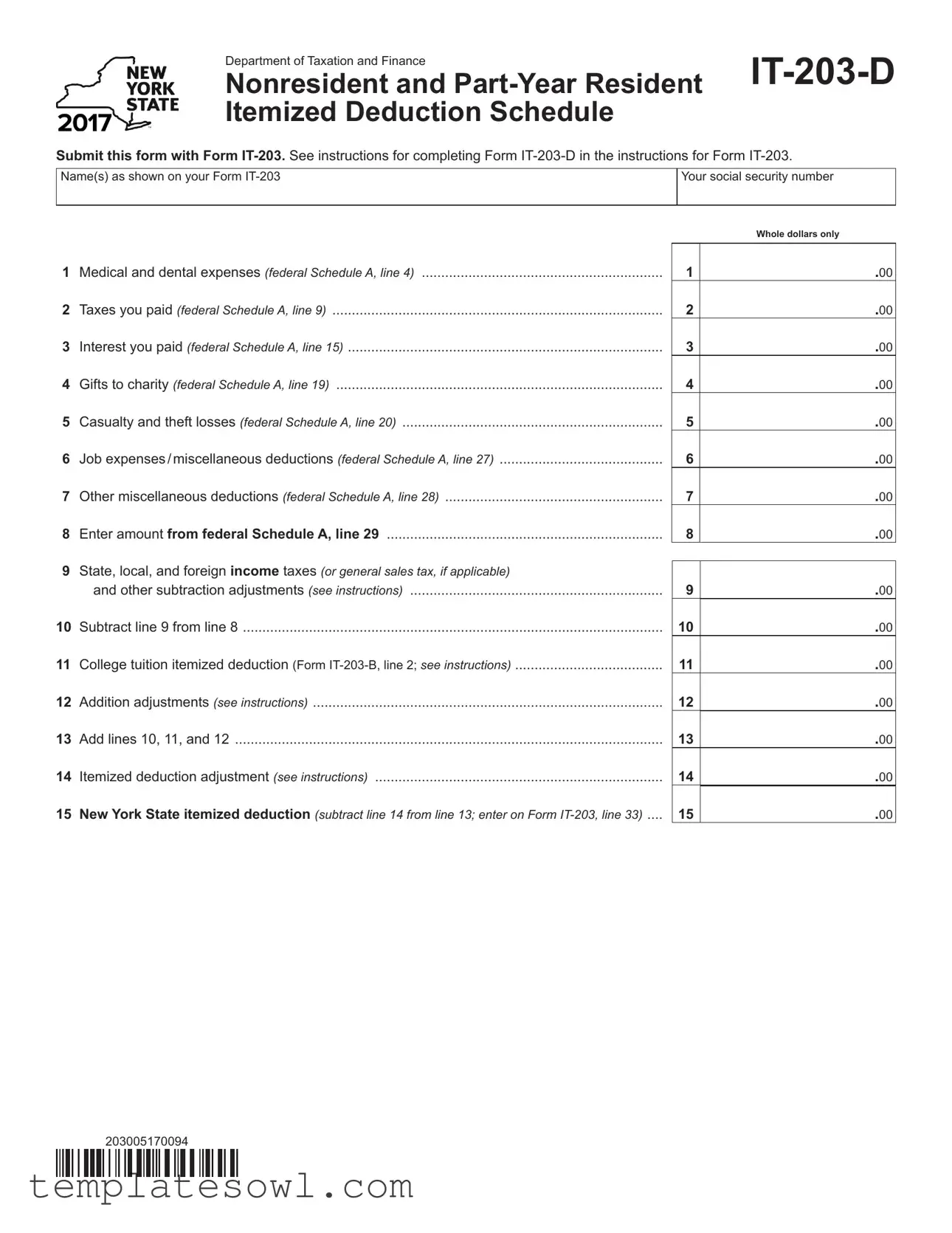 Fill Out Your It 203D Form