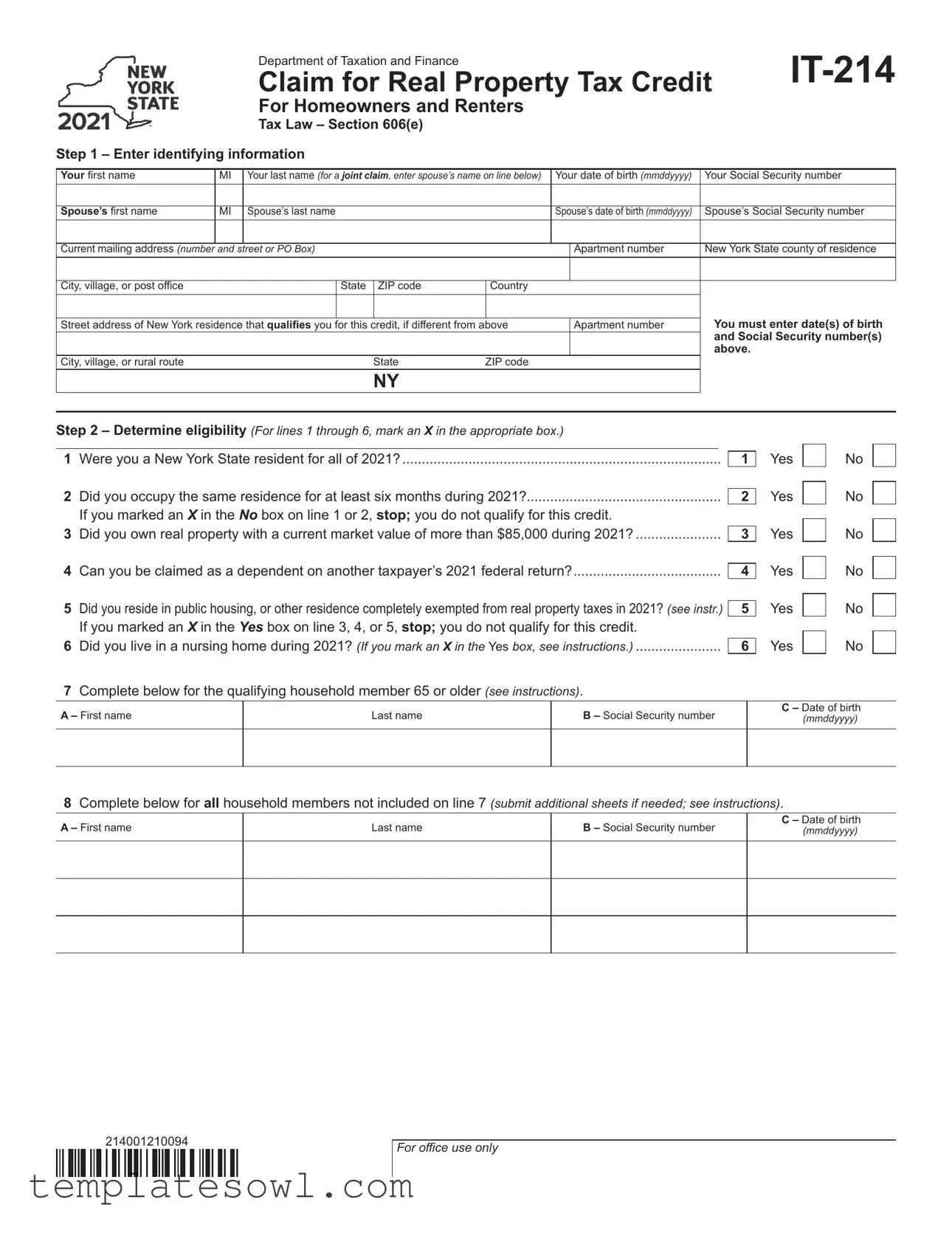 Fill Out Your It 214 Form