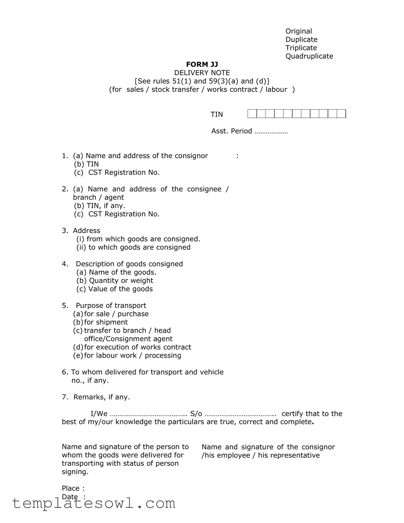 Fill Out Your Jj Form