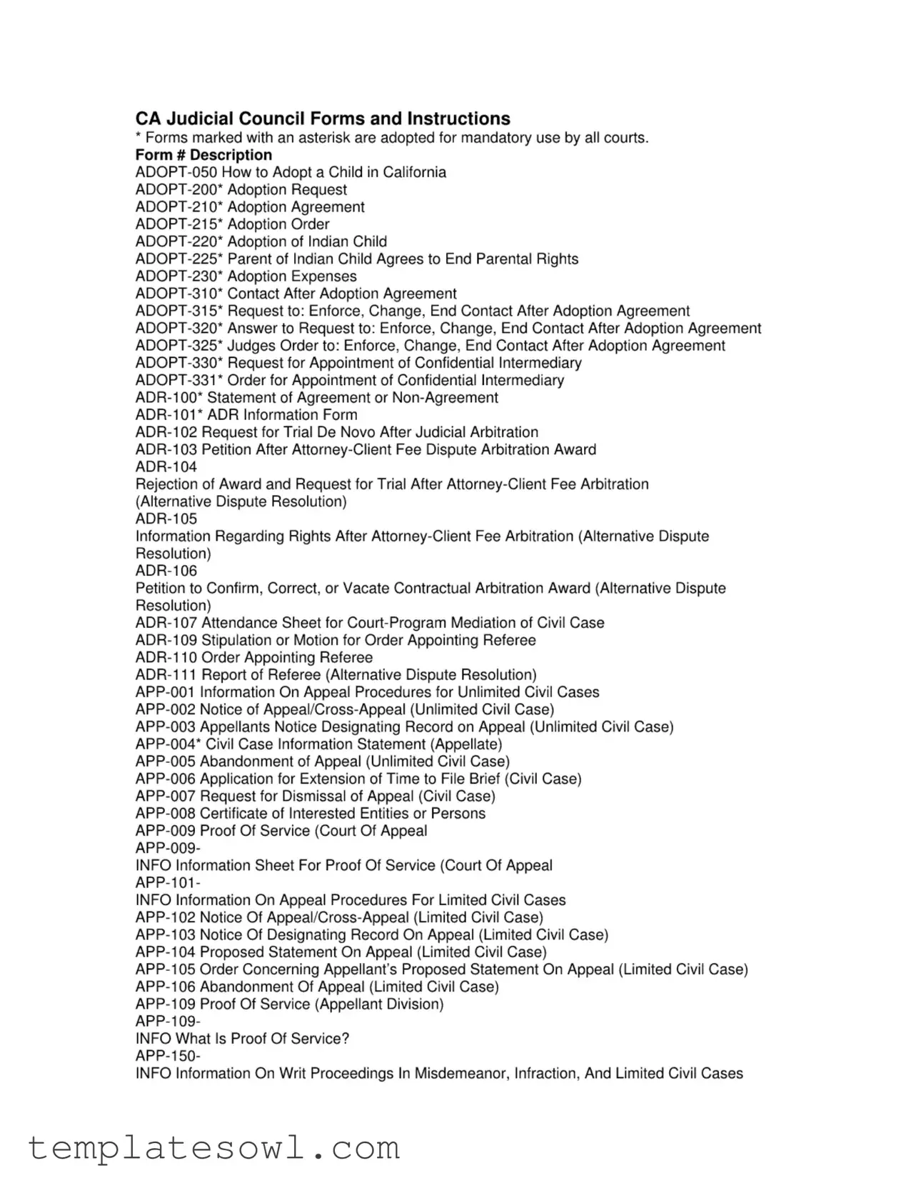 Fill Out Your Judicial Council Ca Form