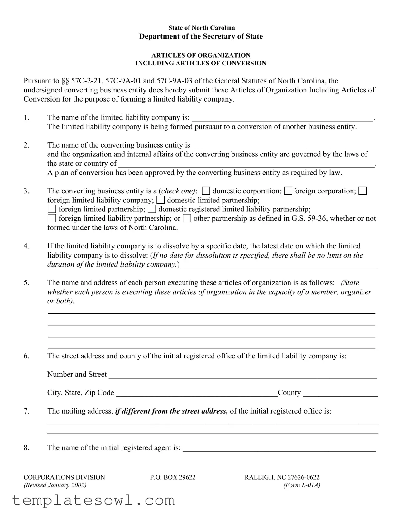 Fill Out Your L 01A Form