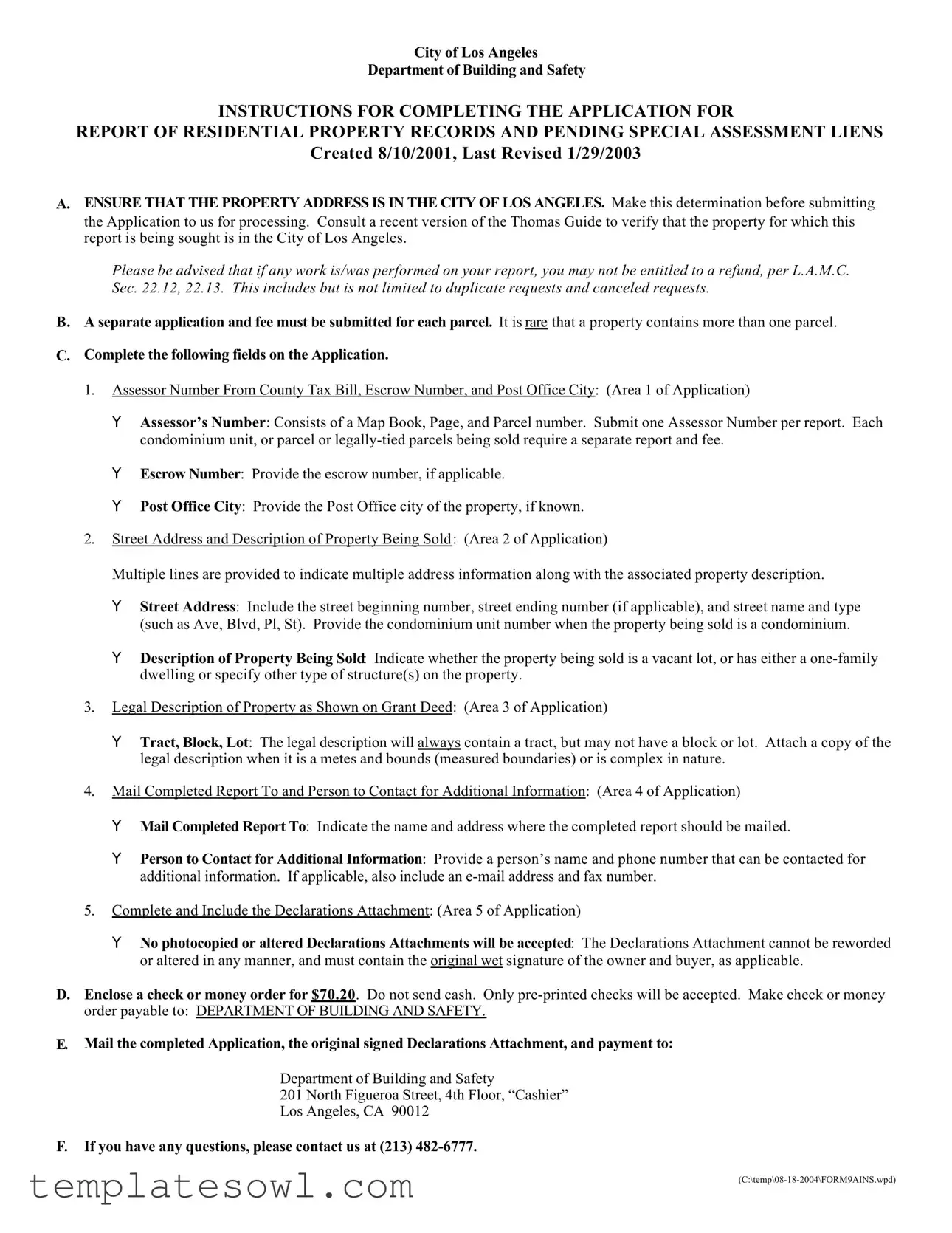 Fill Out Your Ladbs 08 B 9A Form