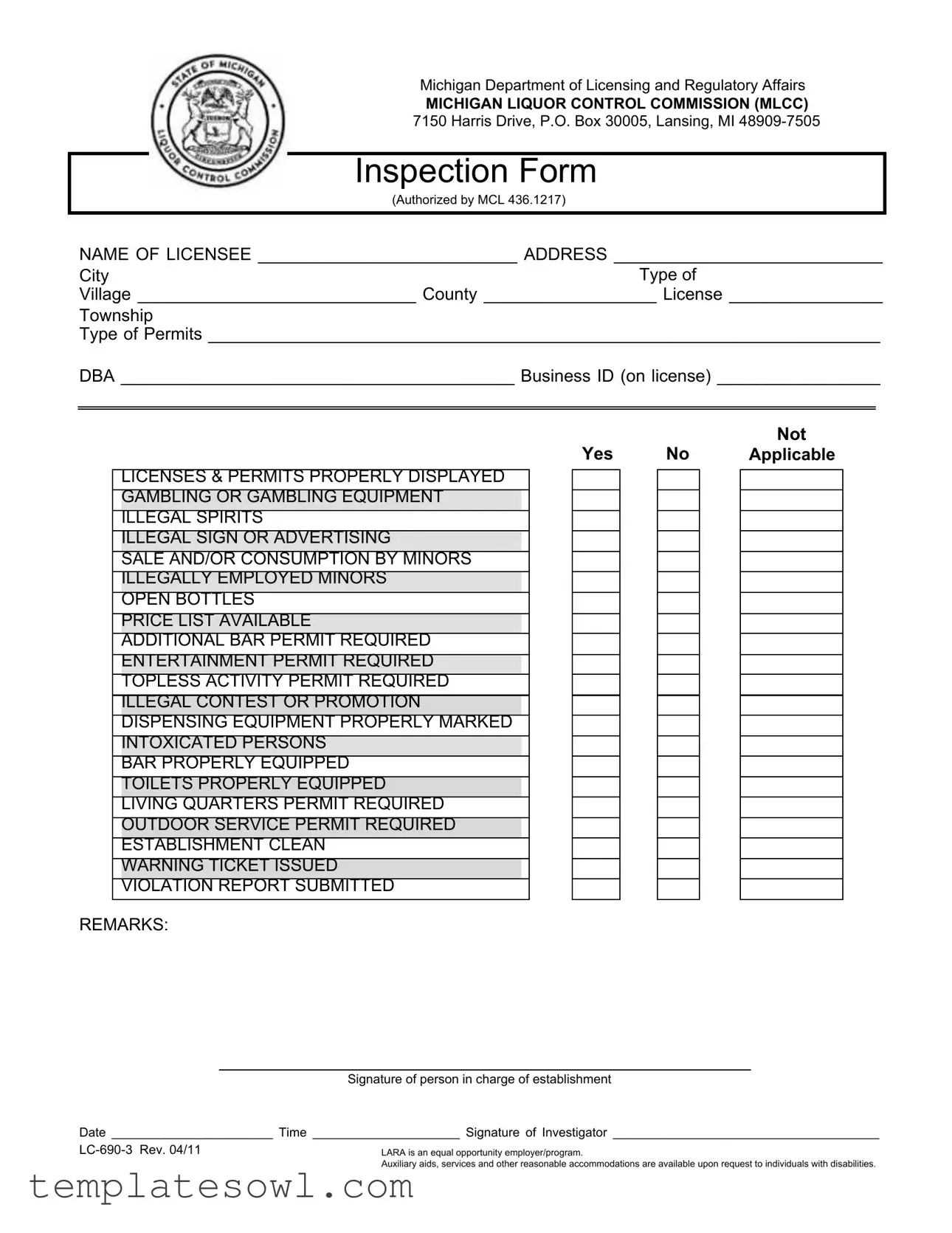 Fill Out Your Lc 690 3 Form