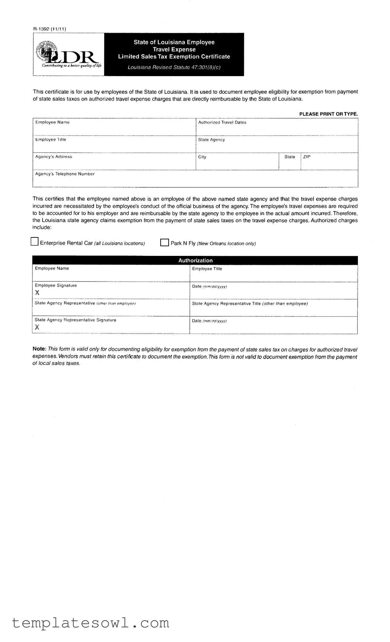 Fill Out Your Ldr R 1392 Form