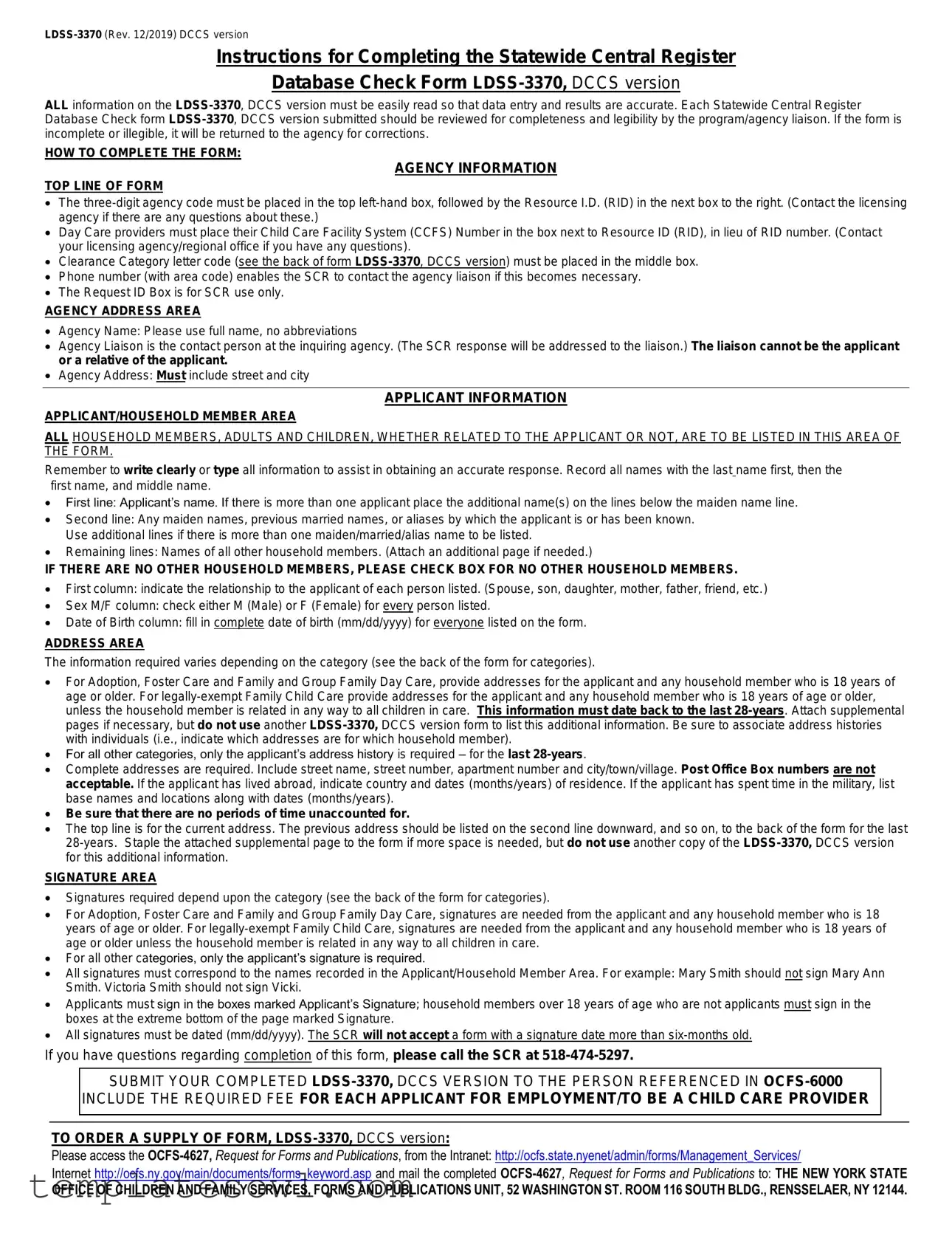 Fill Out Your Ldss 3370 Form