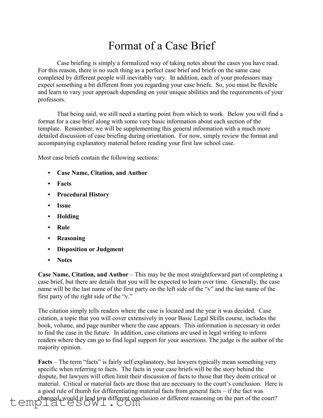 Fill Out Your Legal Brief Format Form