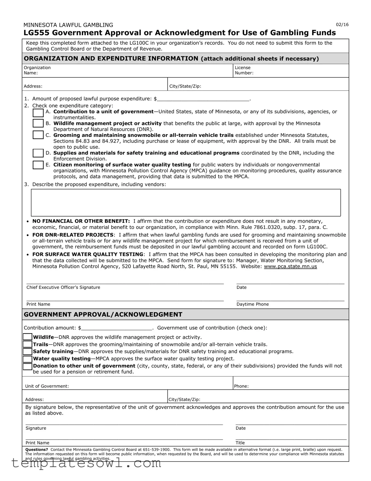 Fill Out Your Lg555 Form