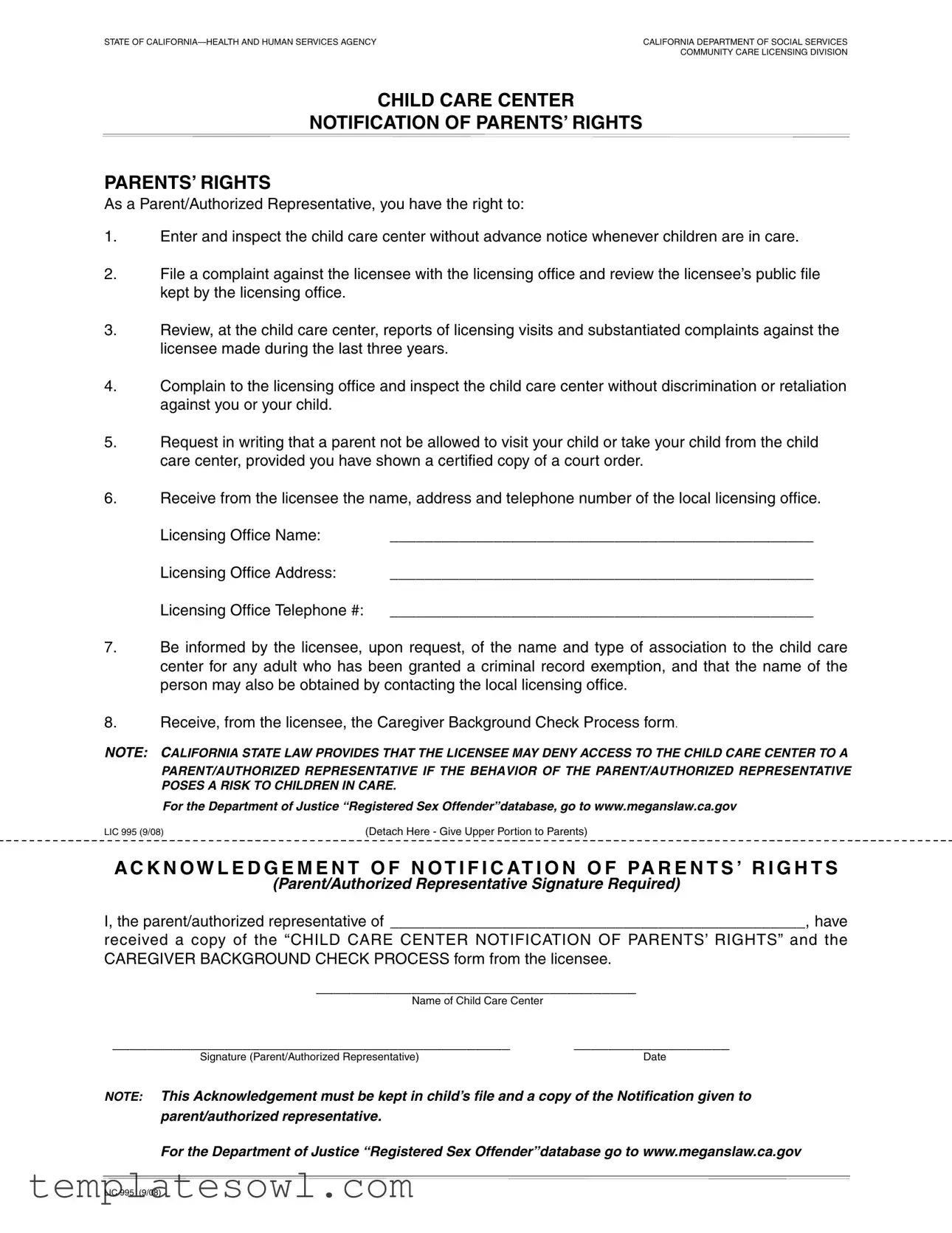 Fill Out Your Lic 995 Form