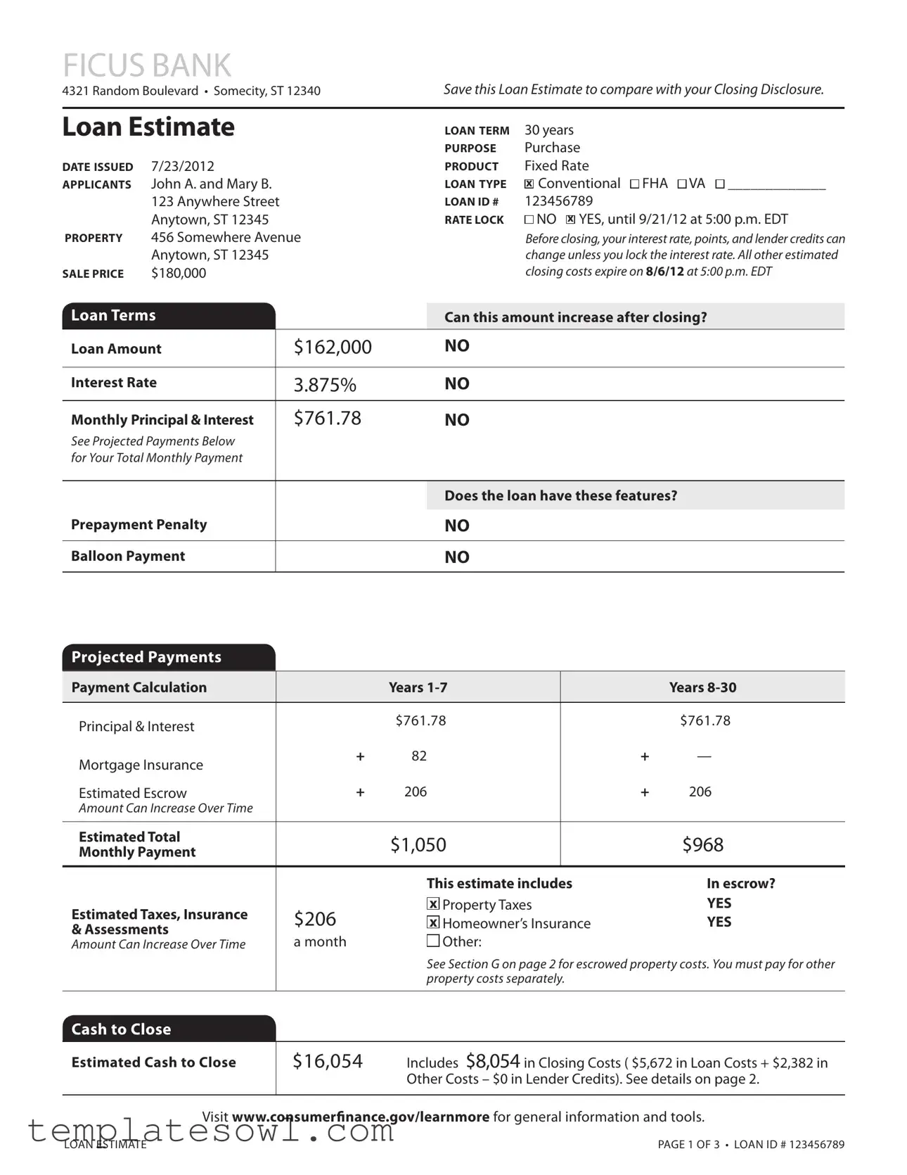 Fill Out Your Loan Estimate Form