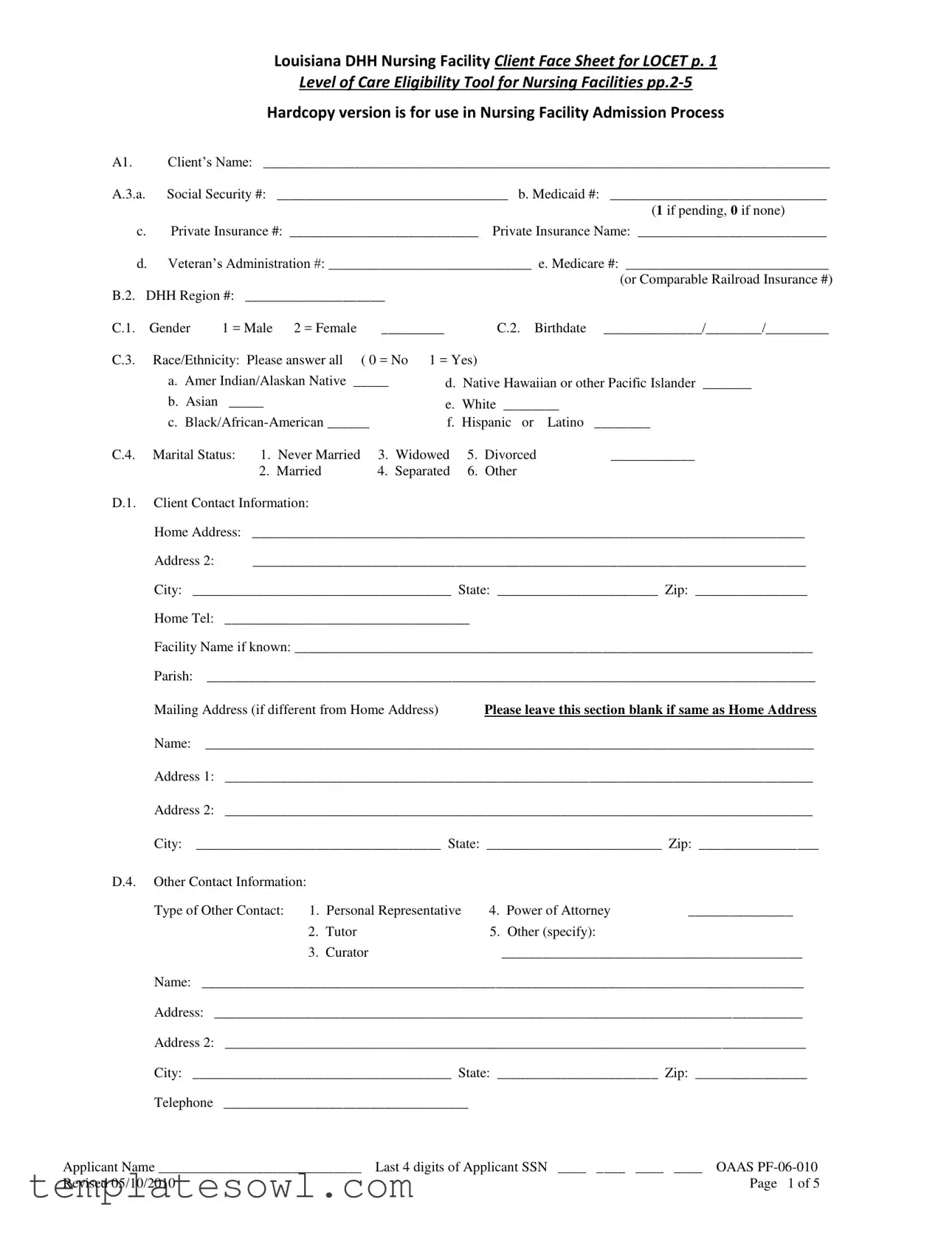 Fill Out Your Locet Form
