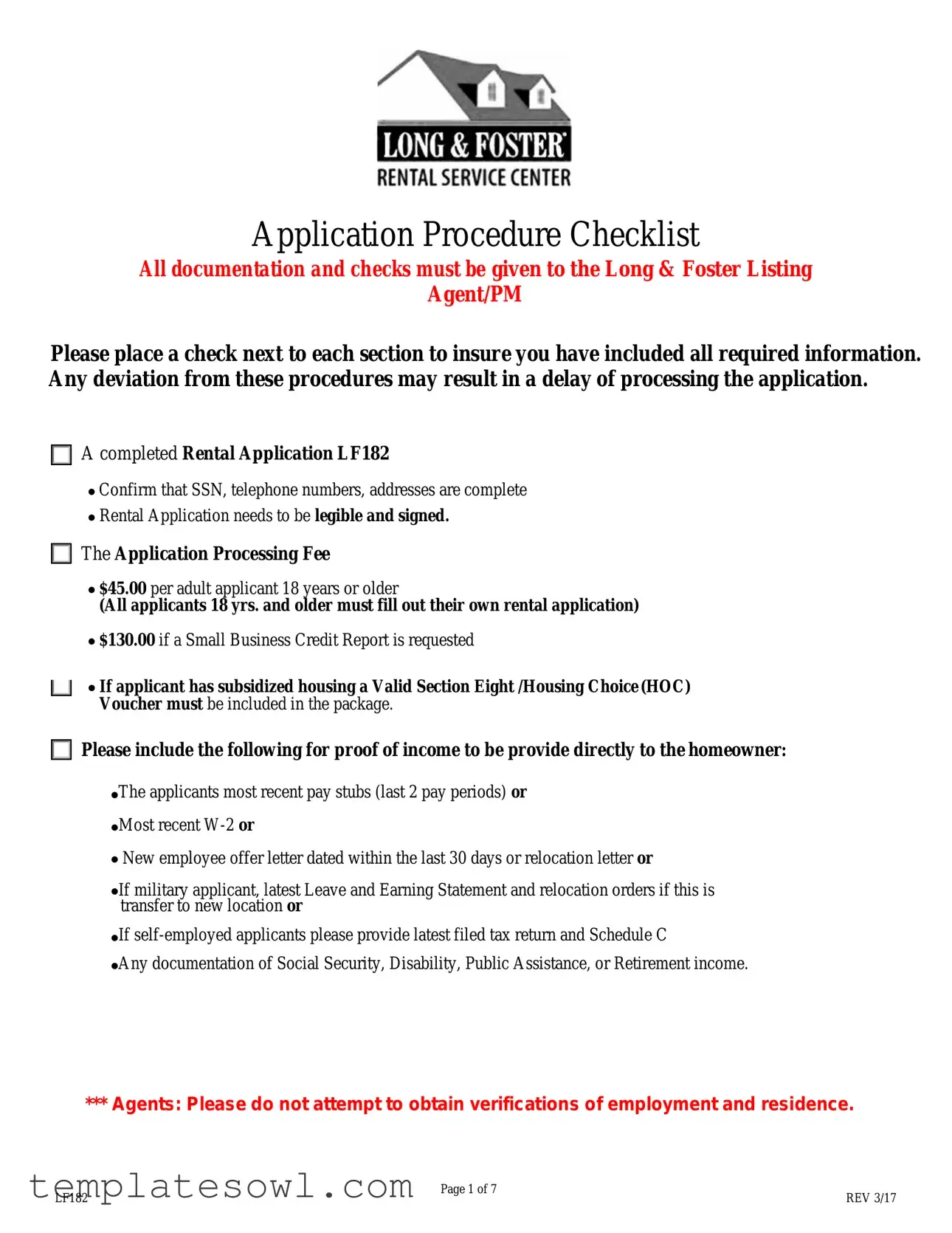 Fill Out Your Long And Foster Rental Application Form