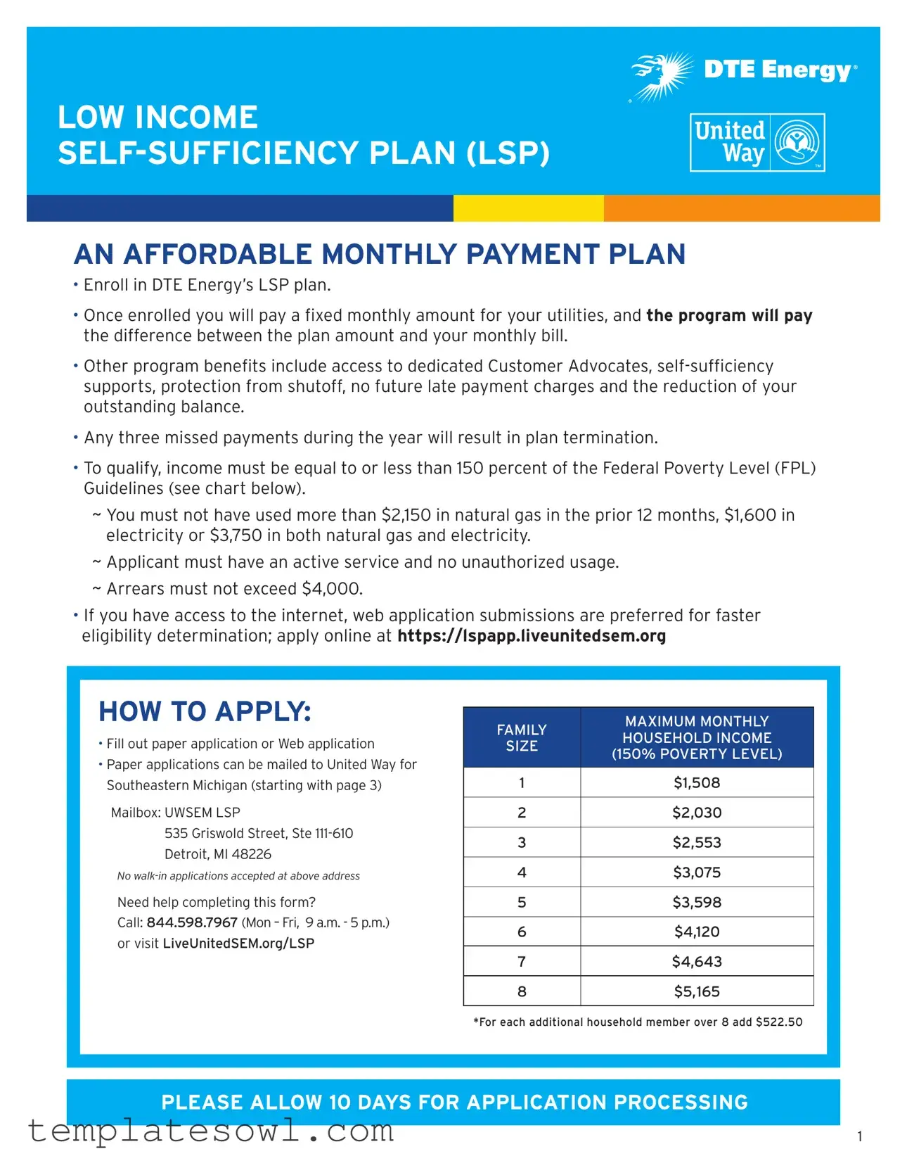 Fill Out Your Lsp Program Dte Form