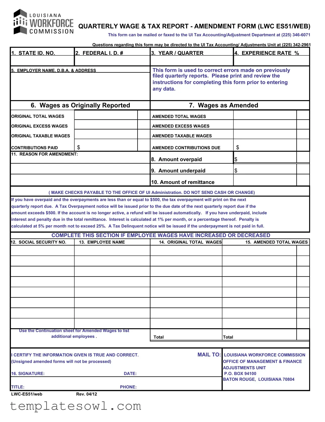 Fill Out Your Lwc Es51 Form