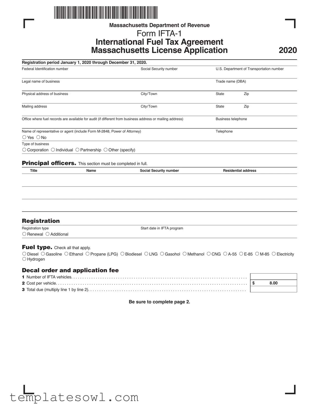 Fill Out Your Massachusetts Ifta Form
