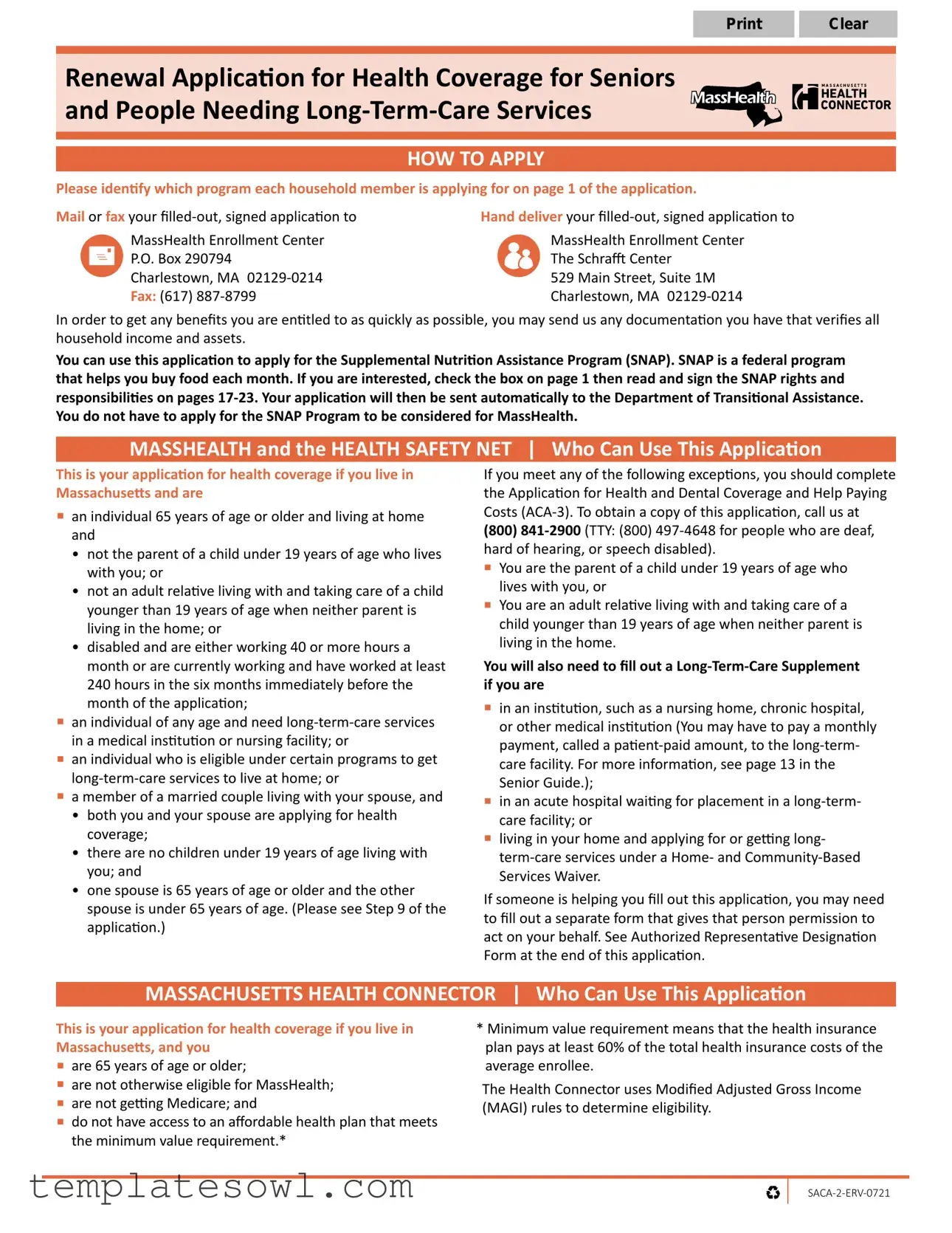 Fill Out Your Masshealth Eligibility Form