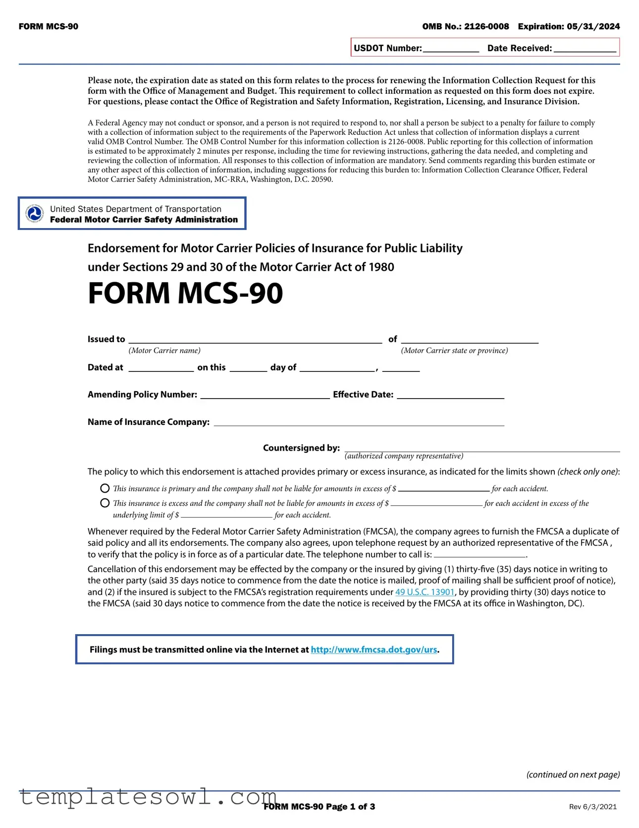 Fill Out Your Mcs 90 Form