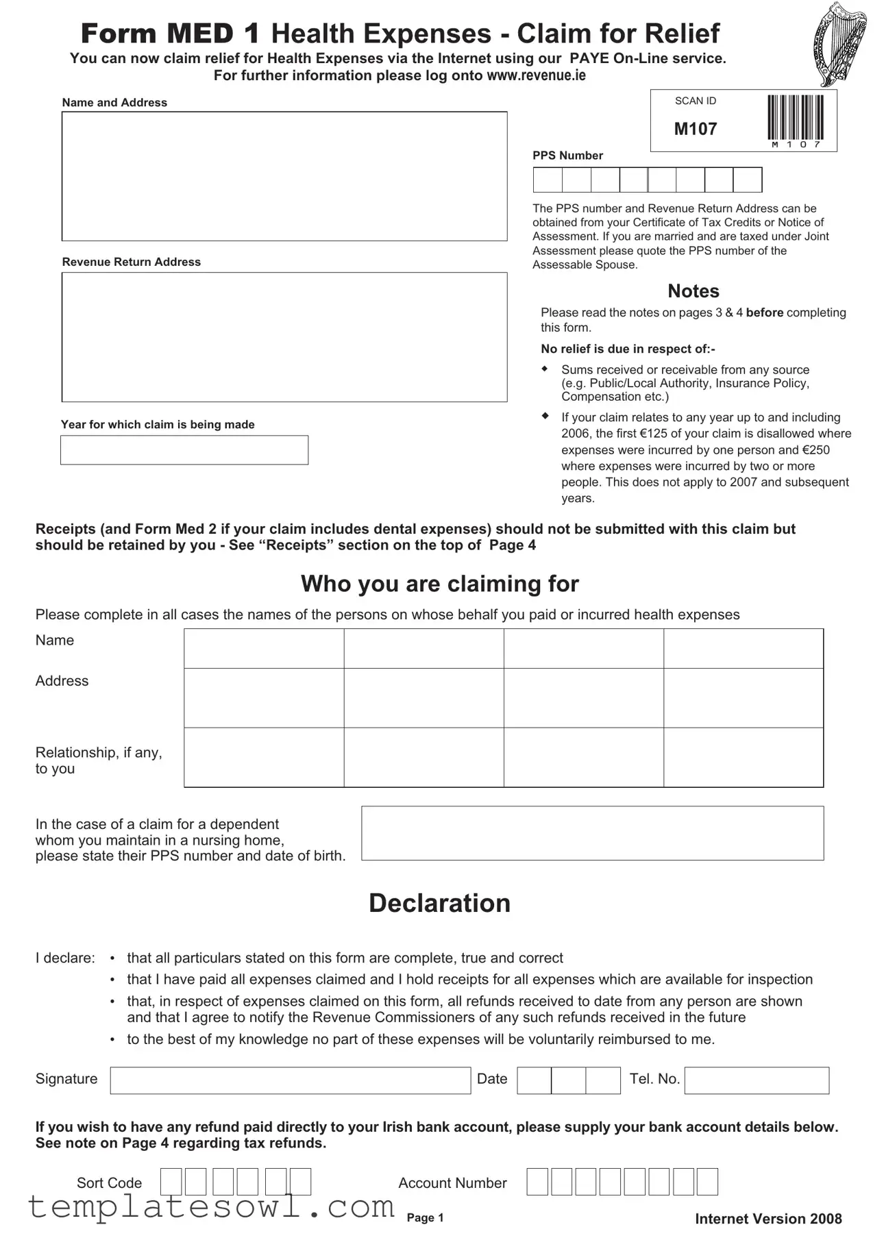 Fill Out Your Med 1 Form