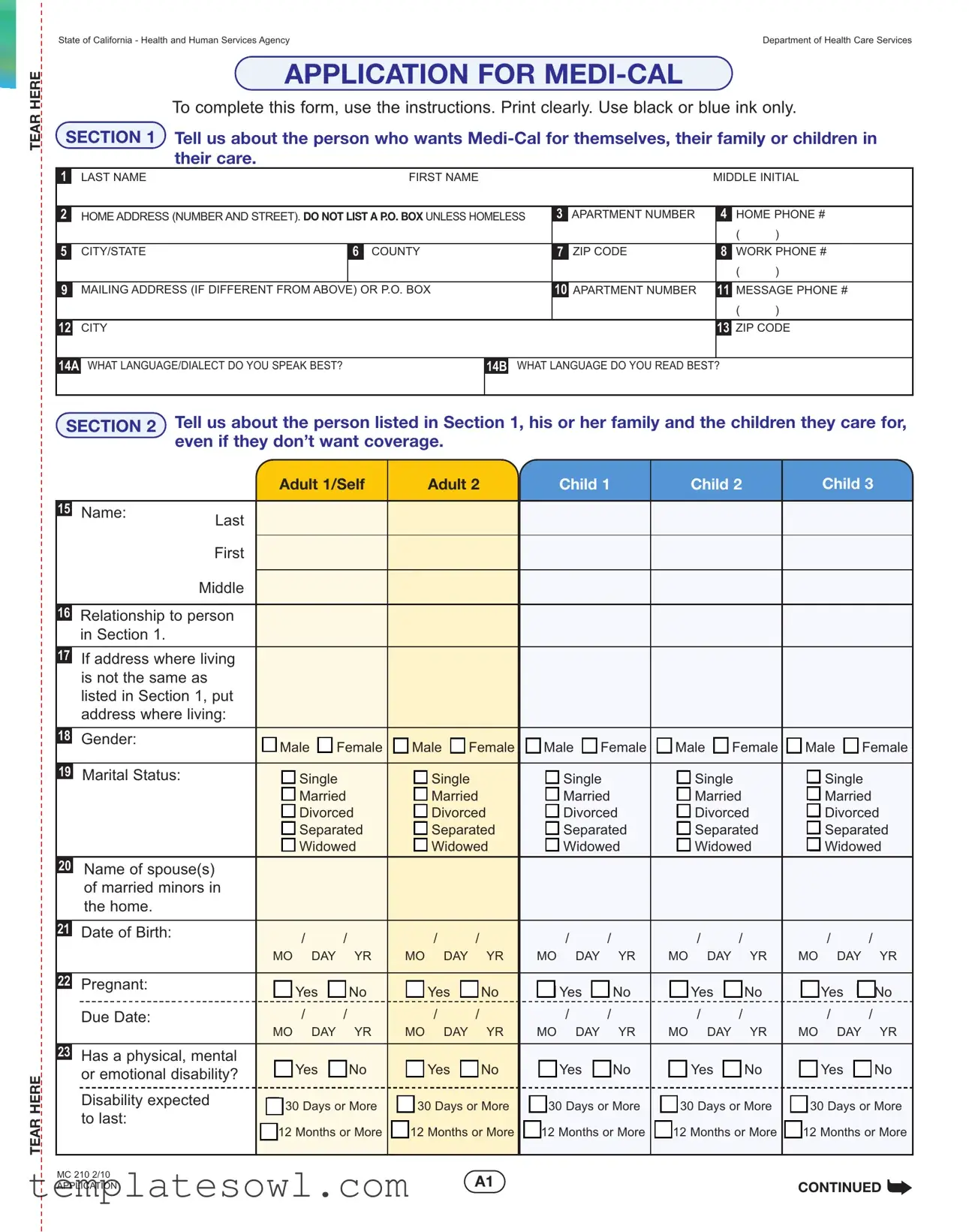 Fill Out Your Medical Application Form