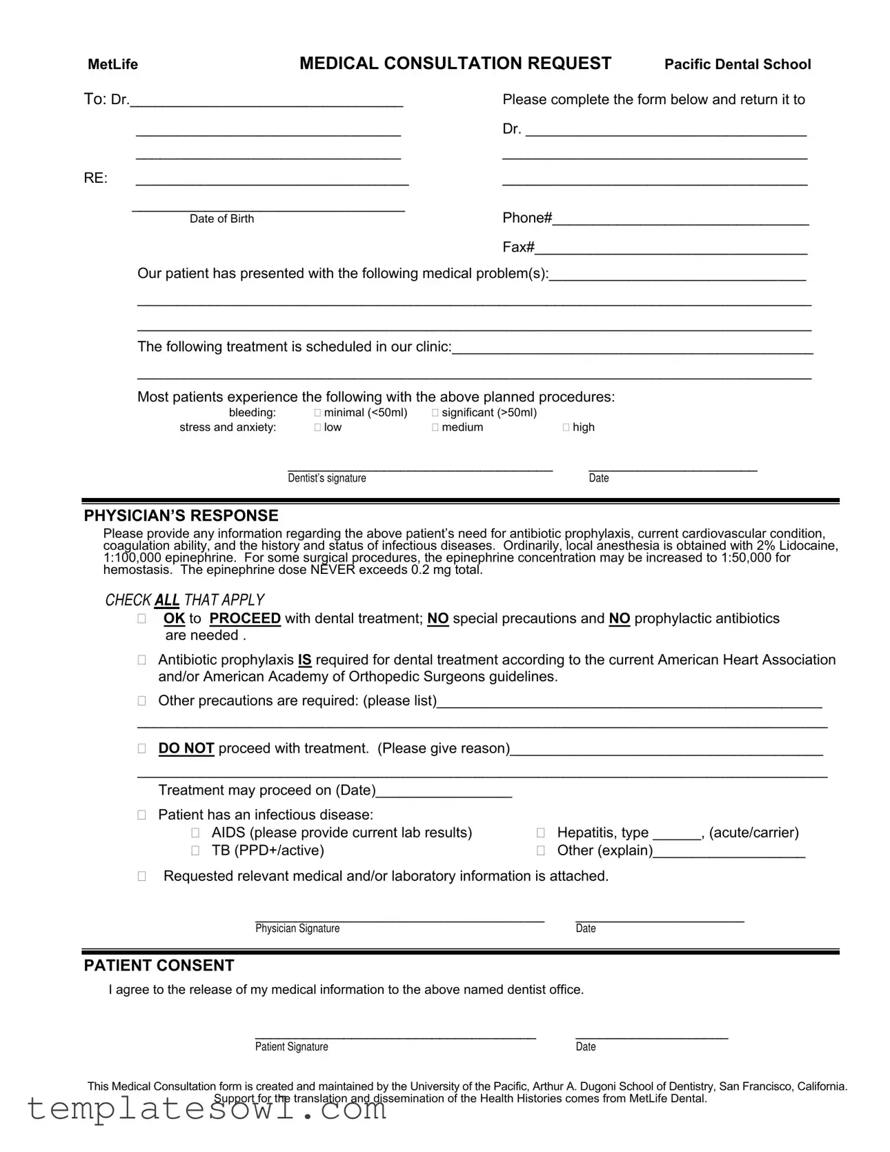 Fill Out Your Medical Consultation Request Form