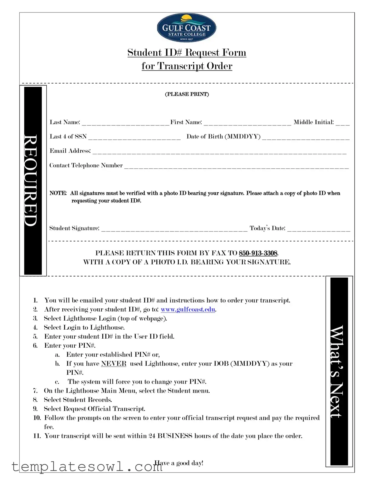 Fill Out Your Mgccc Form