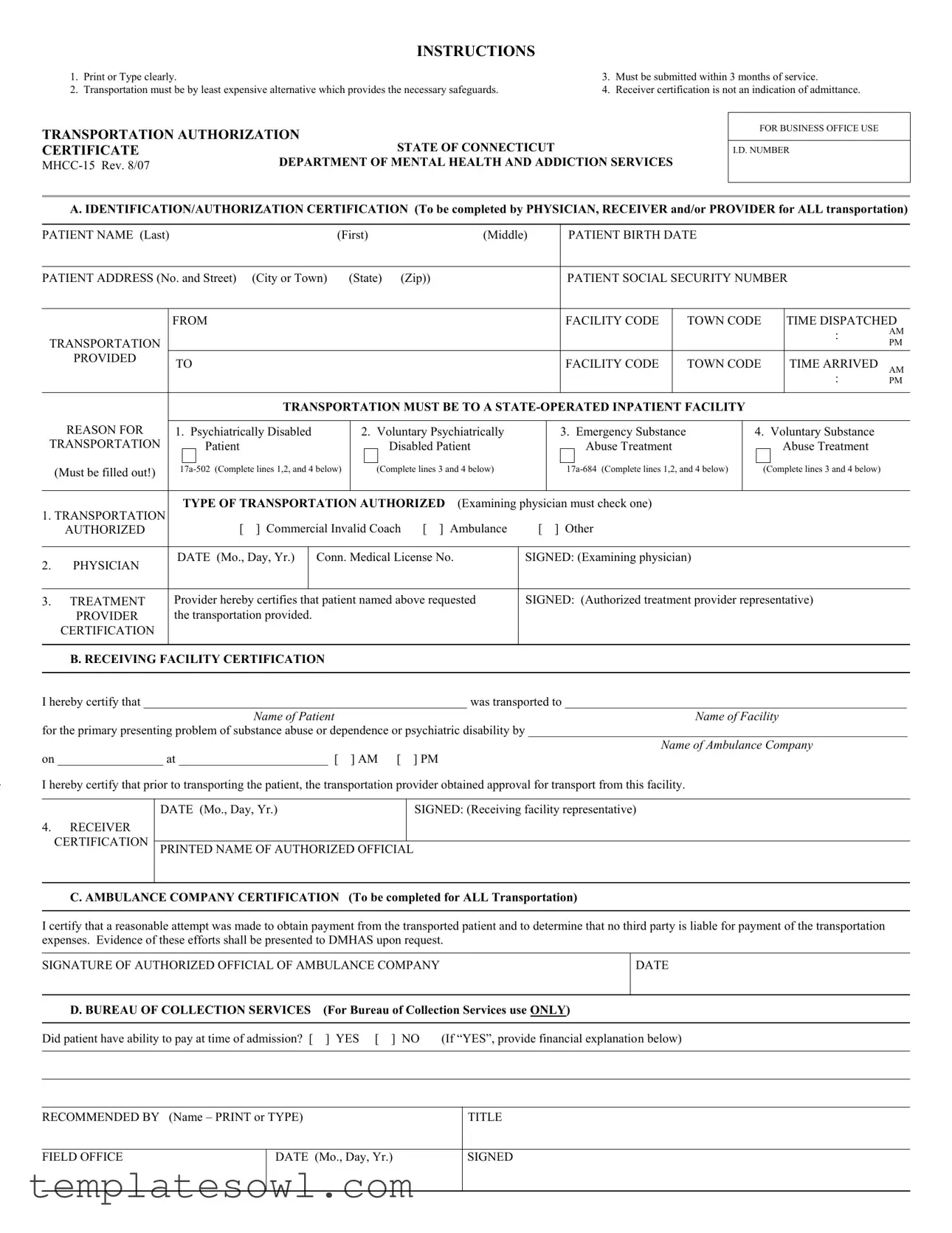 Fill Out Your Mhcc 15 Form