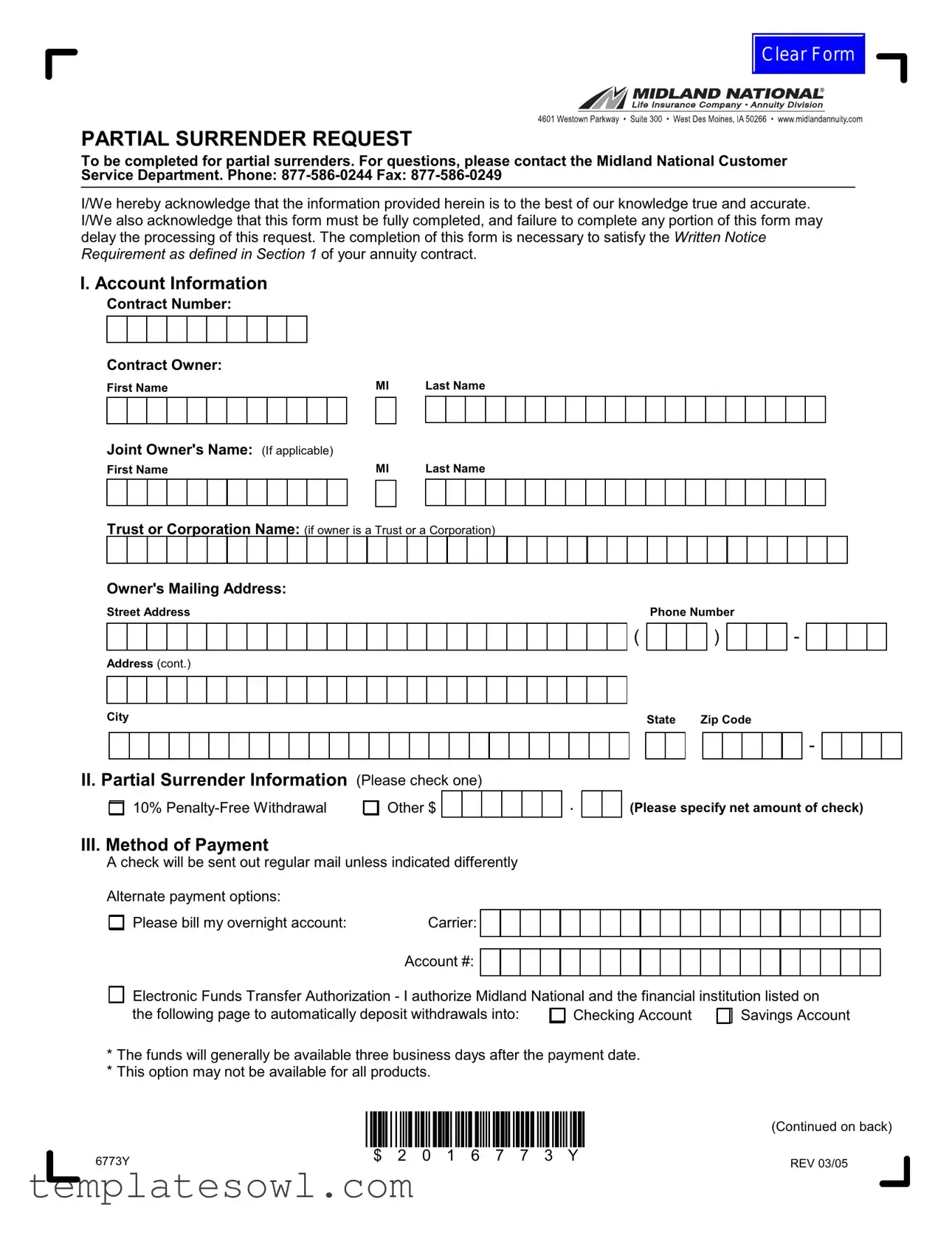 Fill Out Your Midland National Form