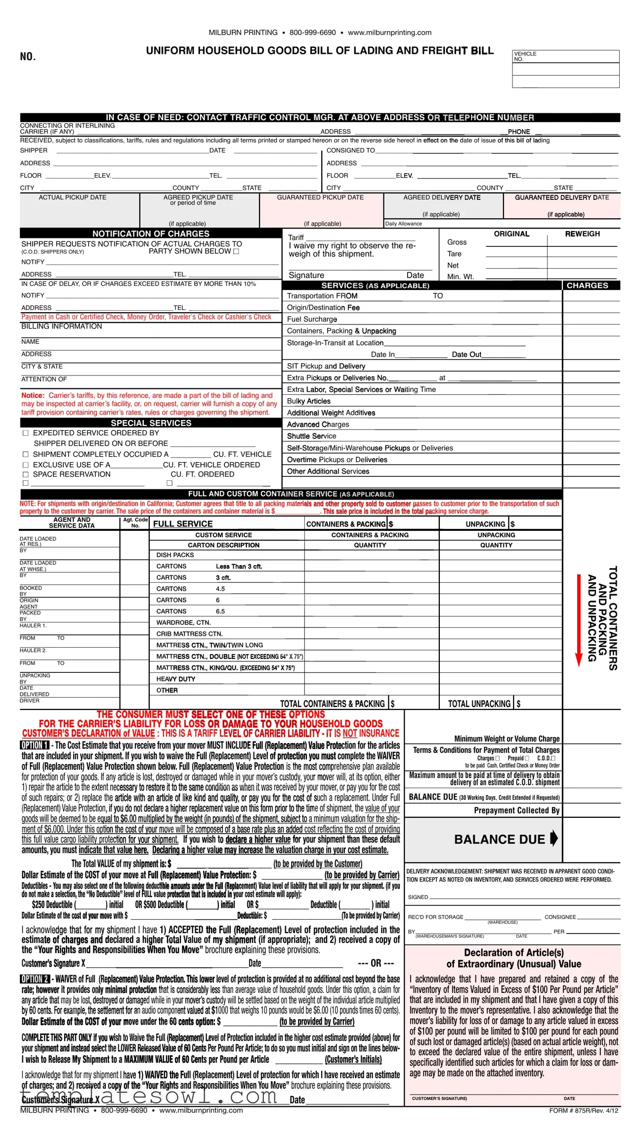 Fill Out Your Milburn 875R Form