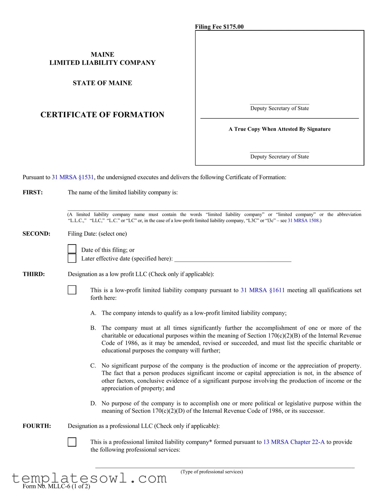 Fill Out Your Mllc 6 Form