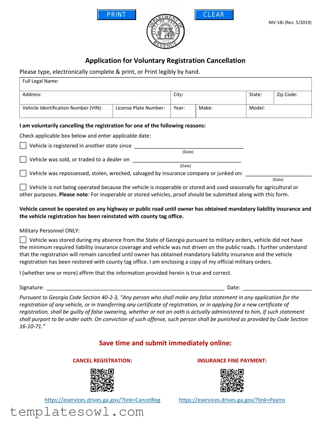 Fill Out Your Mv 18J Form
