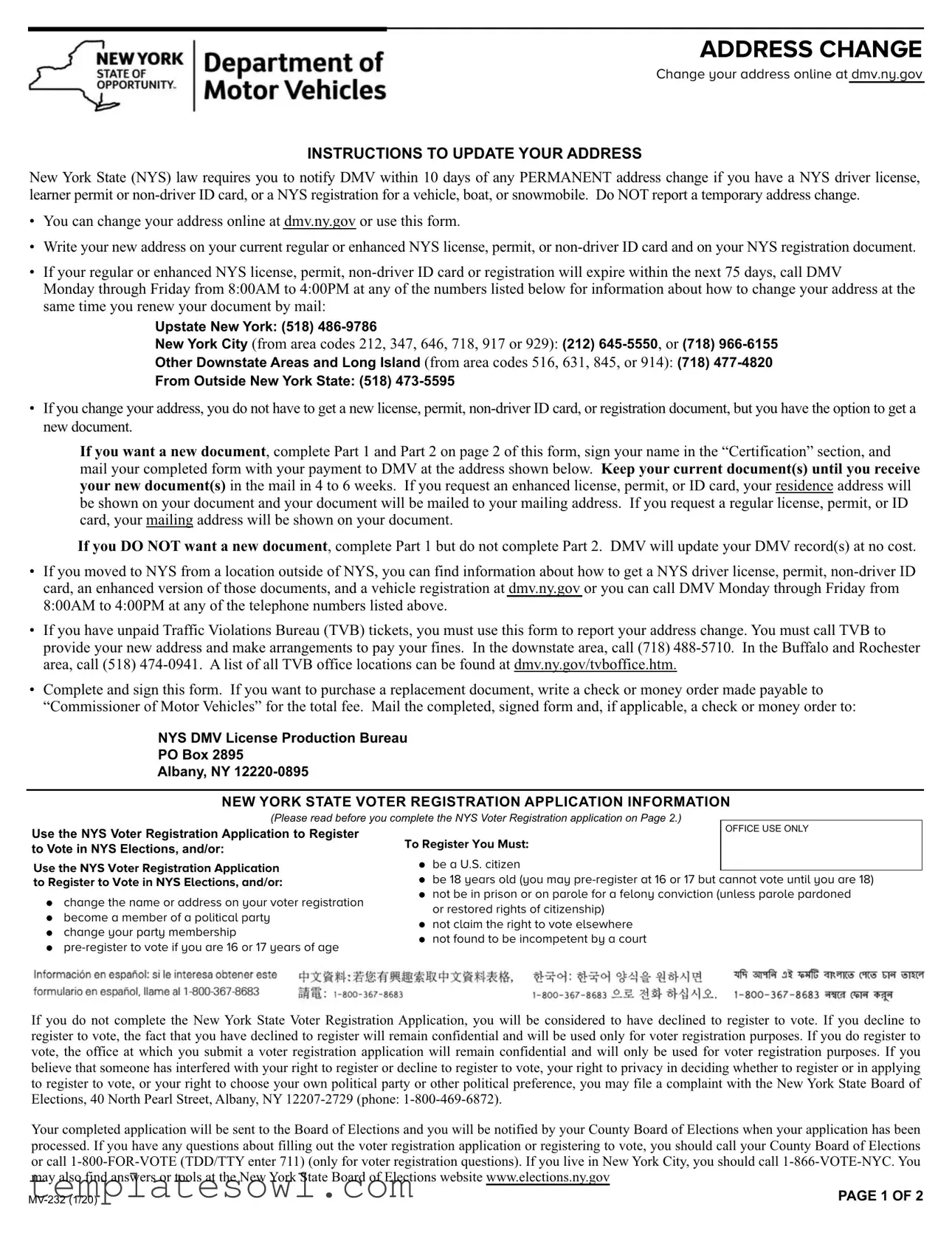 Fill Out Your Mv 232 Form