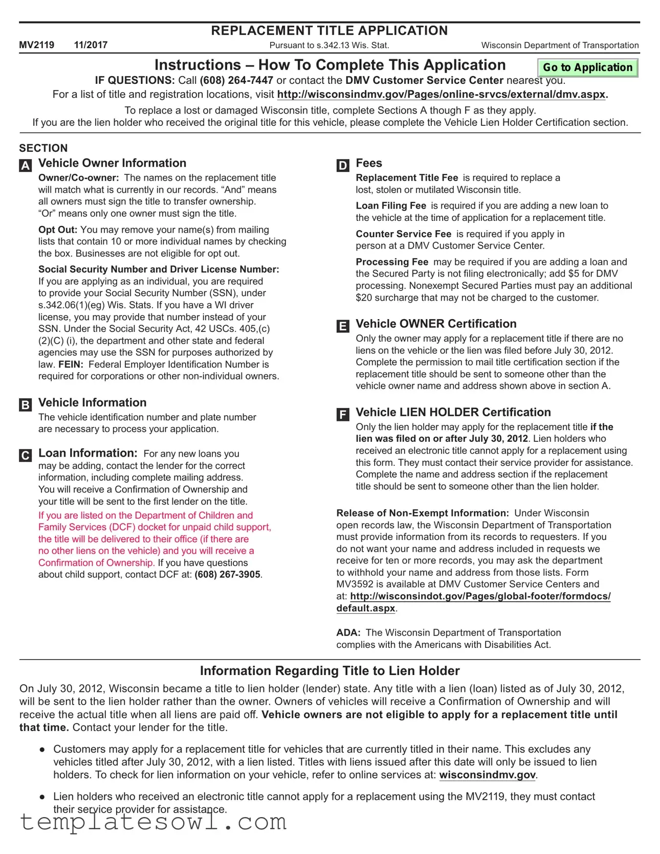 Fill Out Your Mv2119 Form