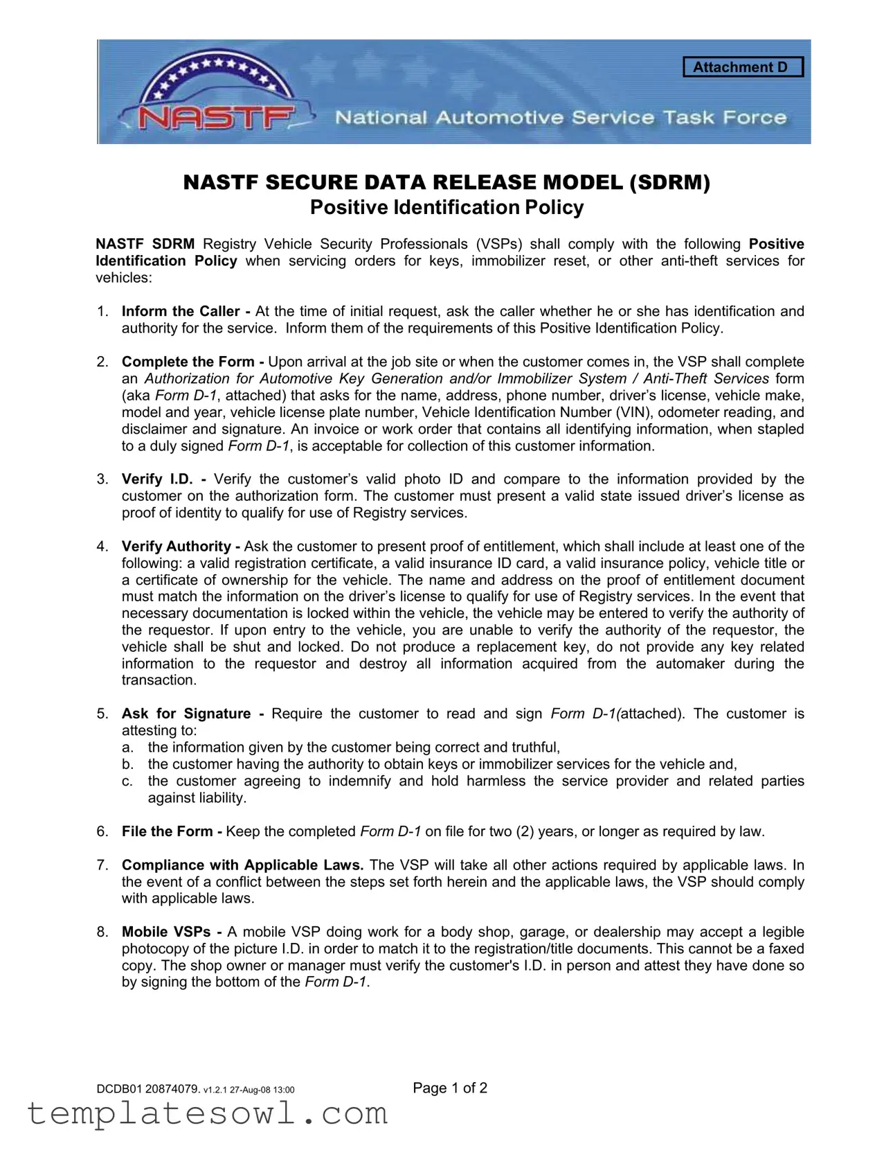 Fill Out Your Nastf Form