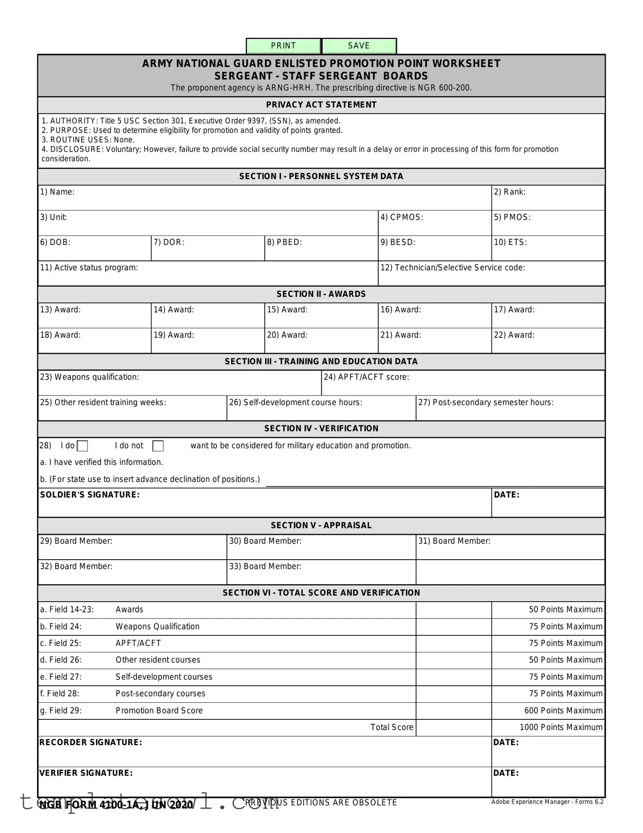 Fill Out Your Nbg 4100 1 R E Form
