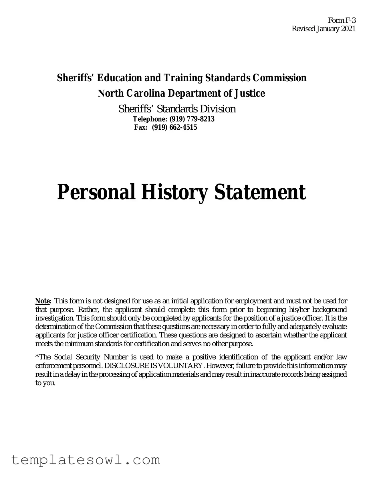 Fill Out Your Nc F 3 Form