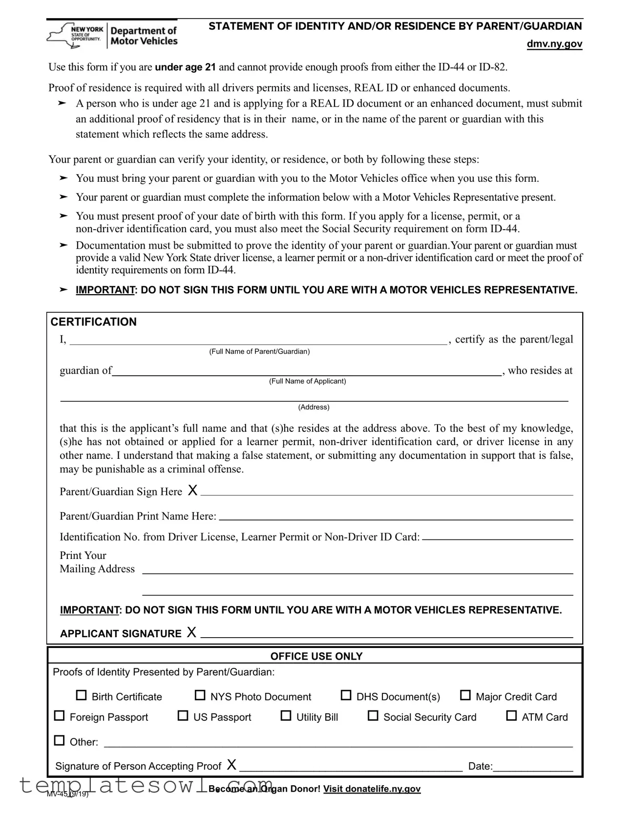 Fill Out Your New York Dmv Form