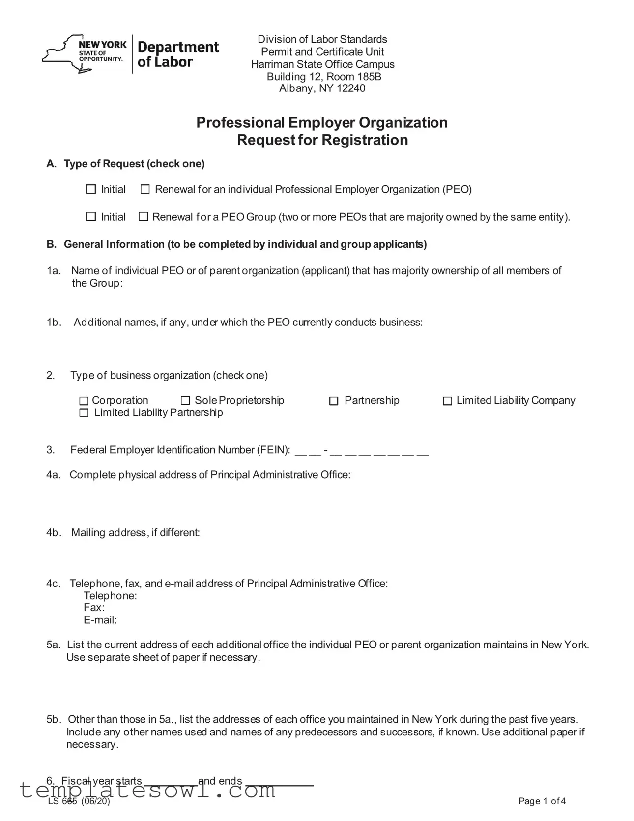 Fill Out Your New York Ls 665 Form
