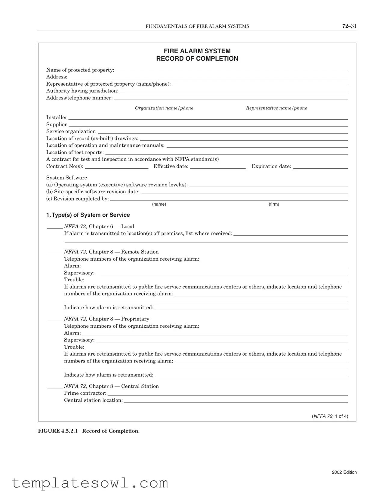 Fill Out Your Nfpa Completion Record Form