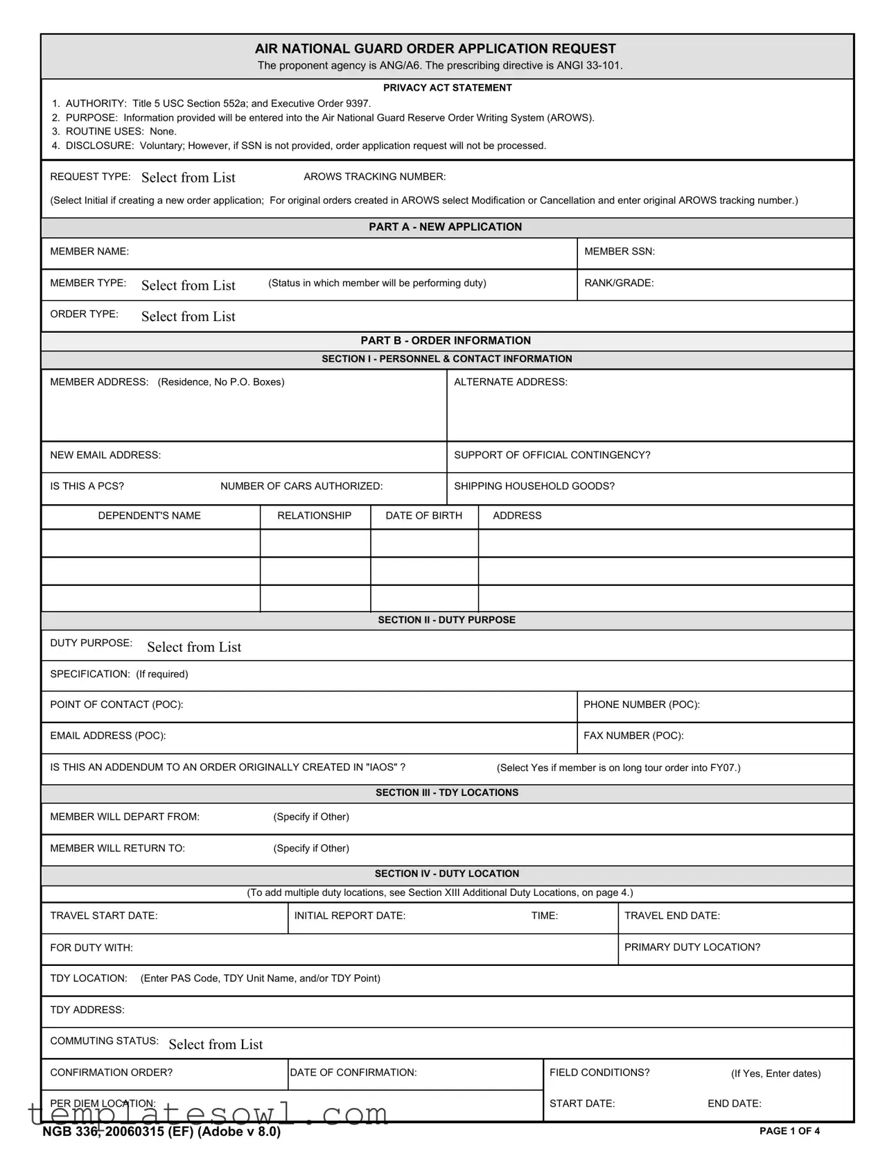 Fill Out Your Ngb 336 Form