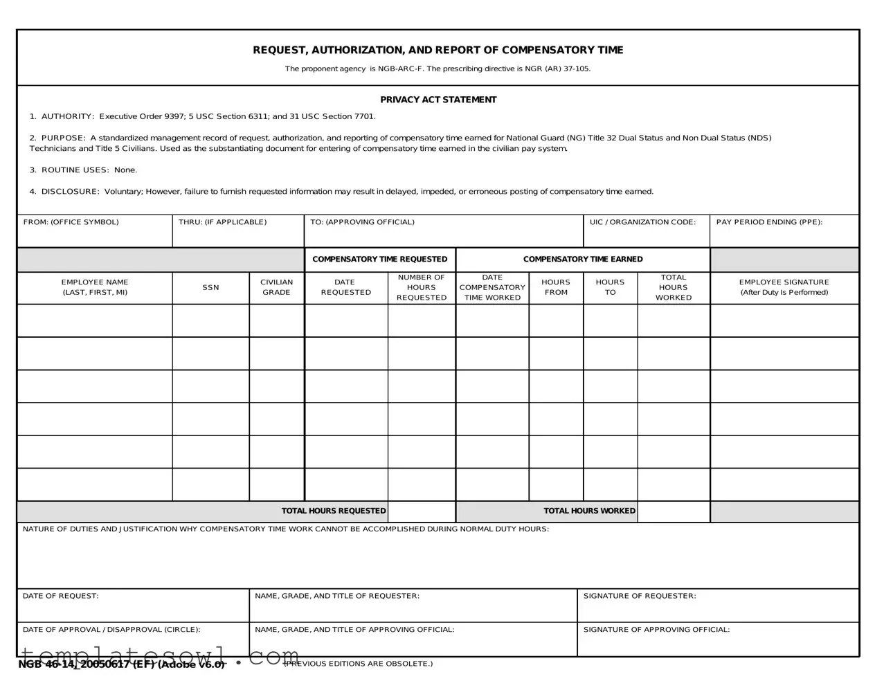 Fill Out Your Ngb 46 14 Form
