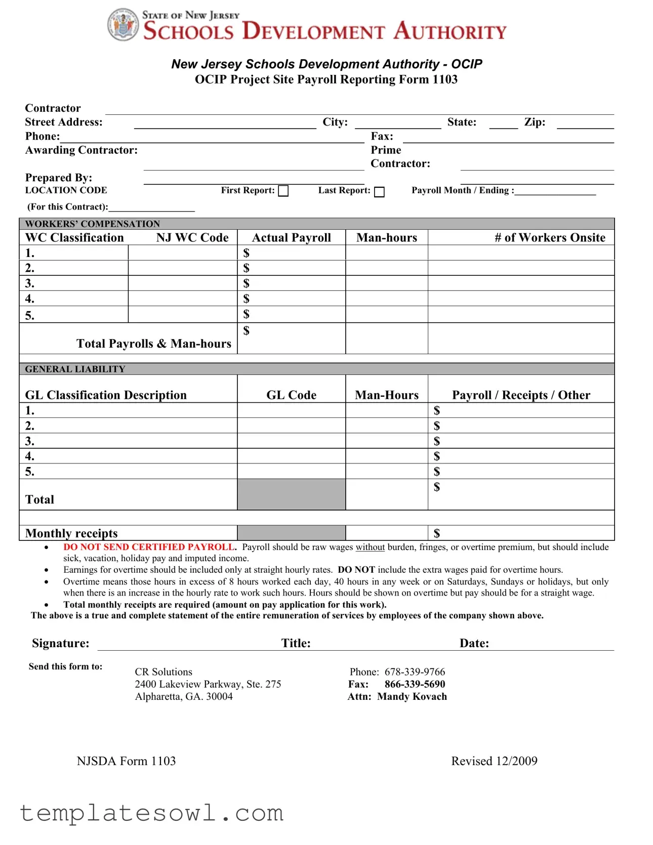 Fill Out Your Njsda 1103 Form