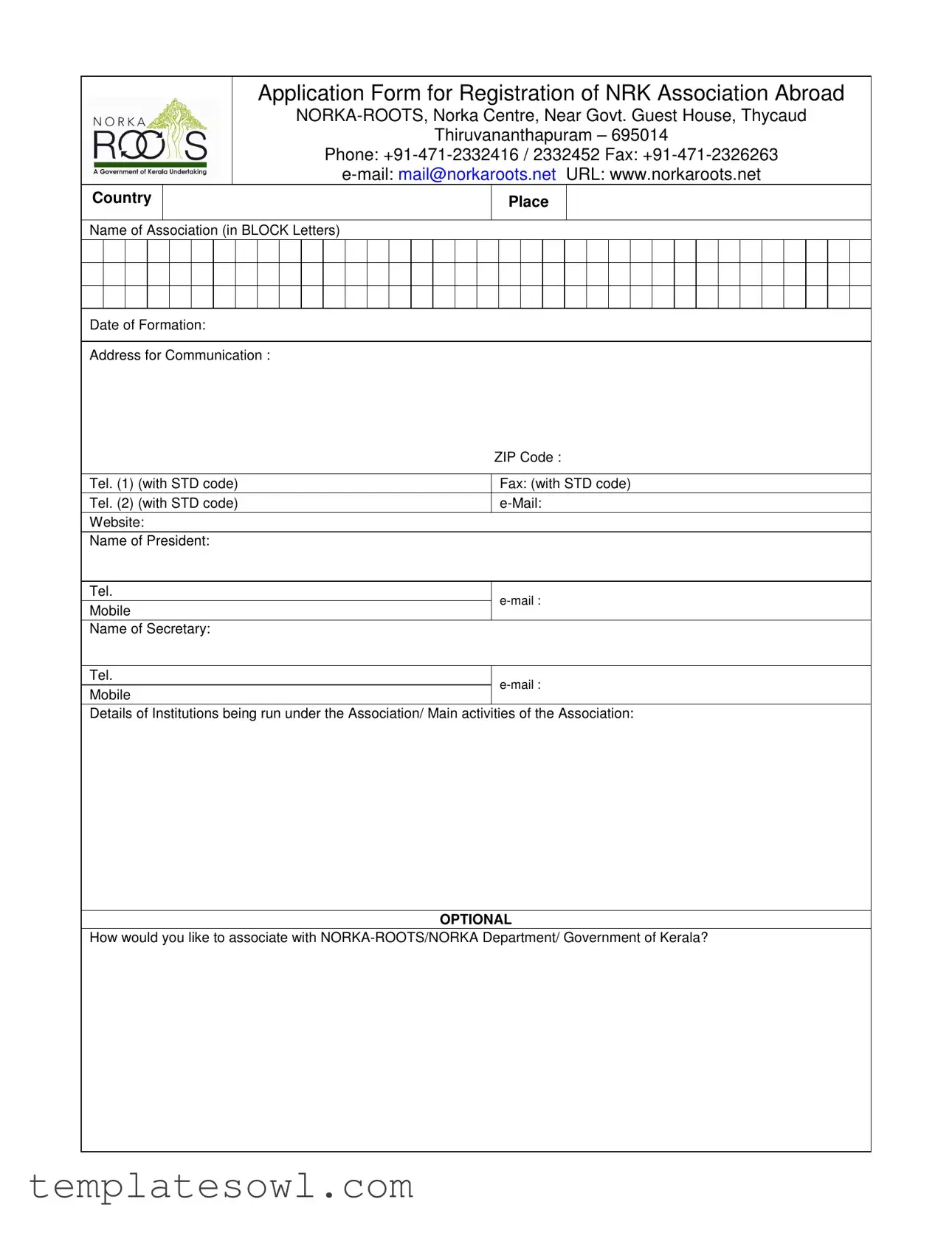 Fill Out Your Norka Registration Form
