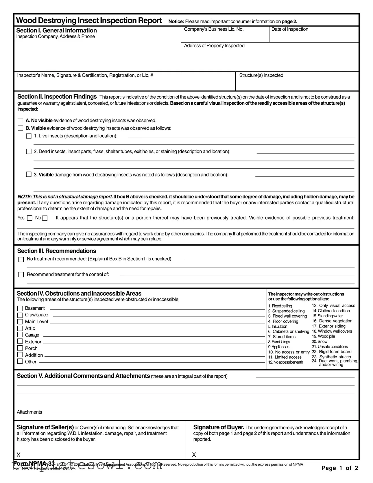 Fill Out Your Npma33 Form