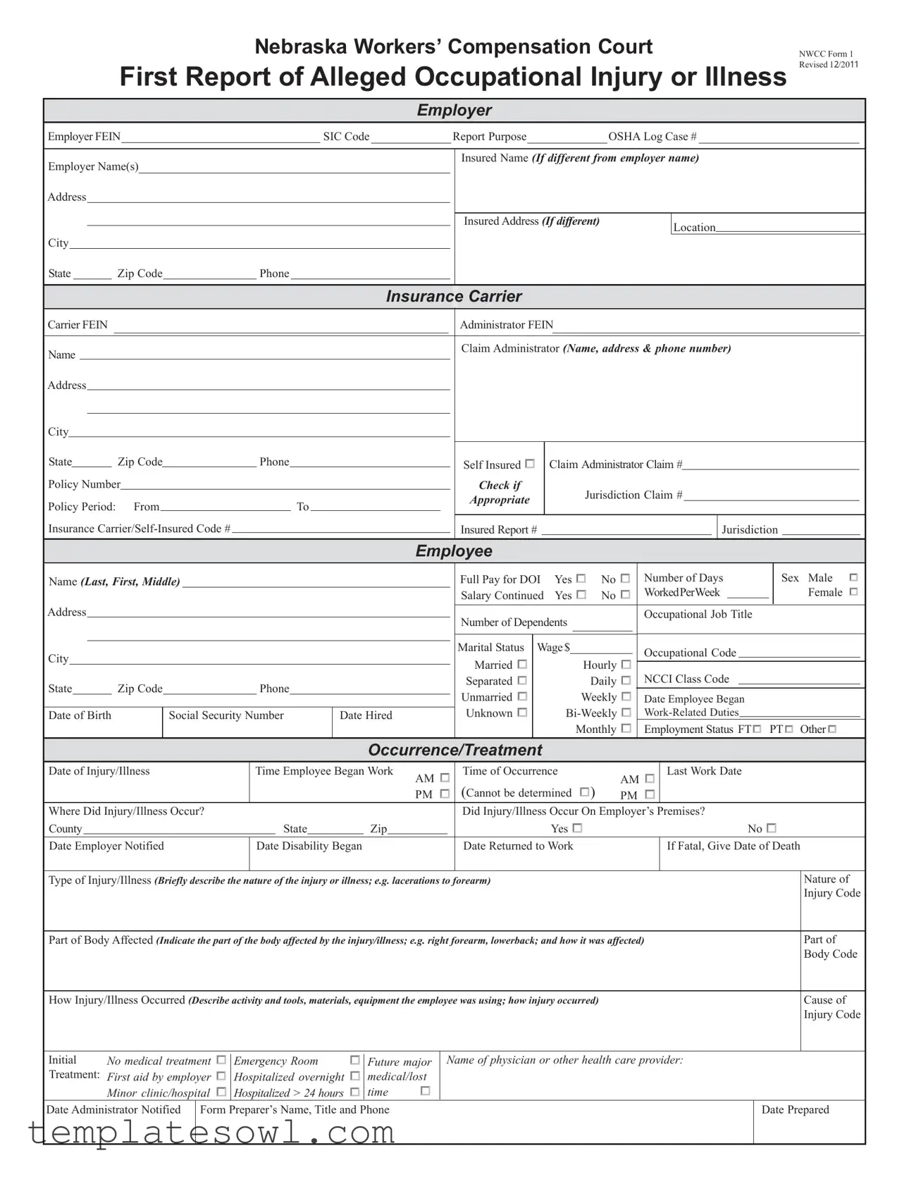 Fill Out Your Nwcc 1 Form
