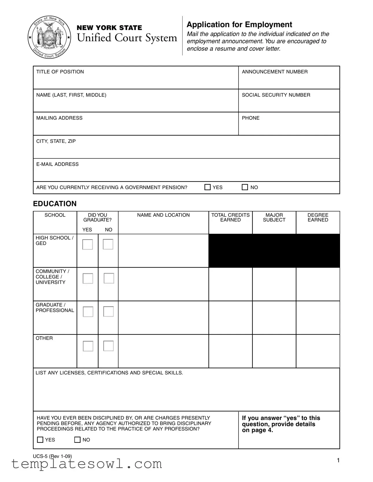 Fill Out Your Ny Court 5 Form