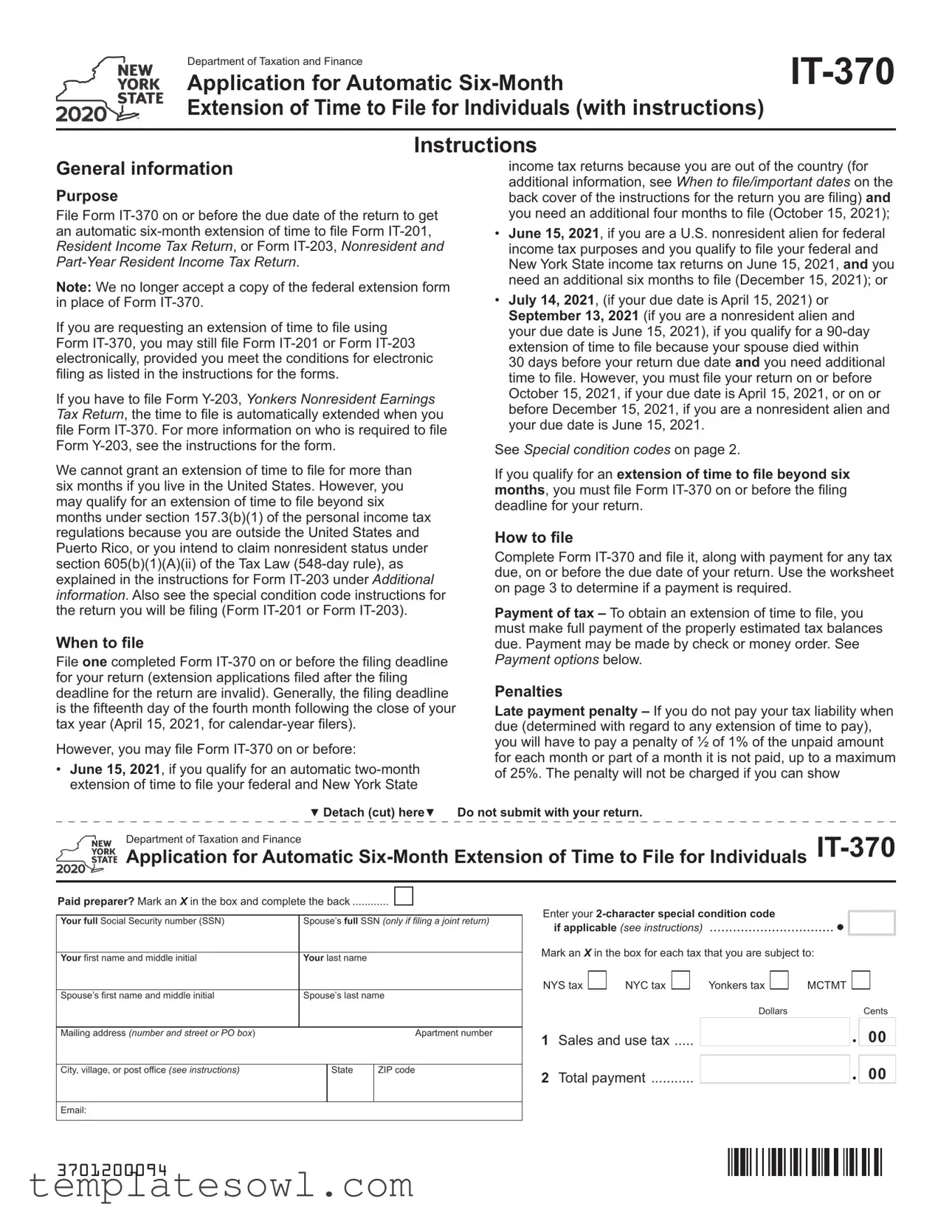 Fill Out Your Ny It 370 Form
